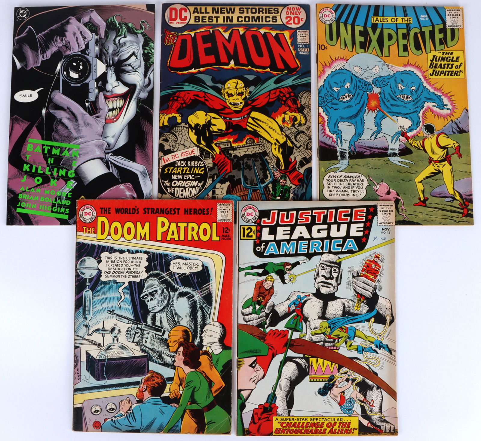 D.C. COMICS - DOOM PATROL, JLA, THE DEMON, ETC. (1 of 6)
