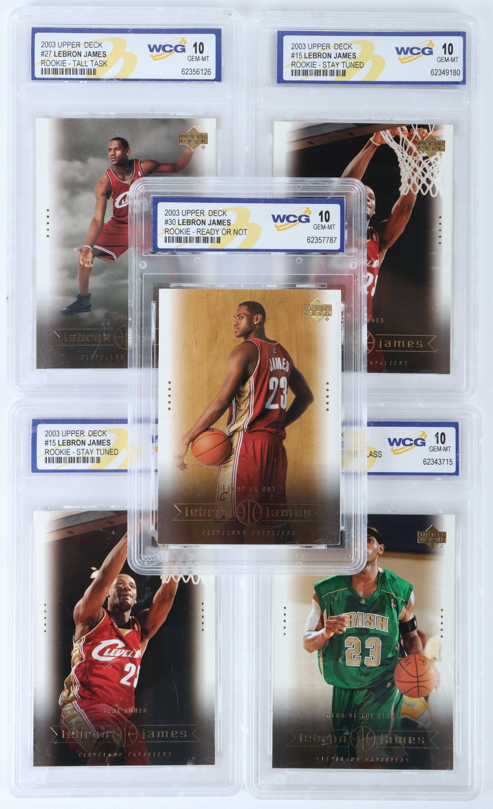 2003 UPPER DECK LEBRON JAMES SPORTS CARDS WCG 10 (1 of 6)