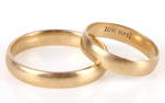 10K YELLOW GOLD COUPLE'S WEDDING BAND SET