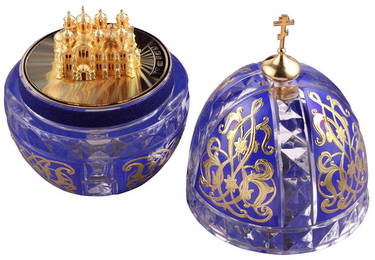 GENUINE FABERGE' RUSSIAN CATHEDRAL EGG W/ BOX