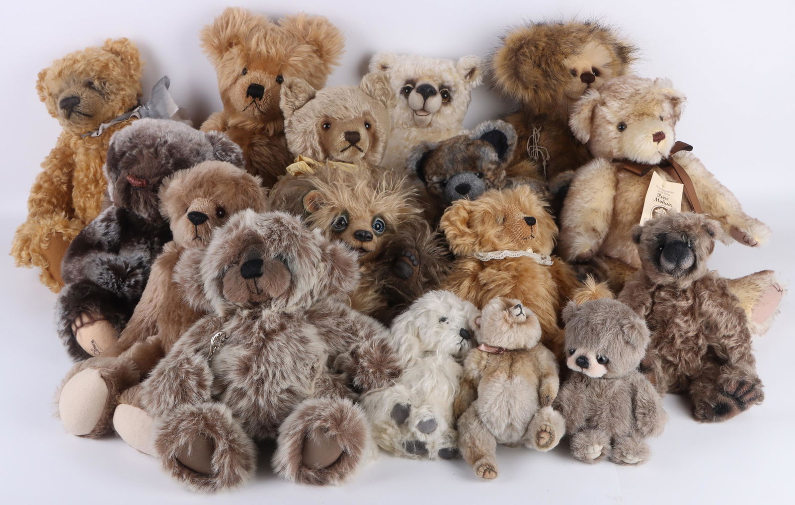 COLLECTIBLE ASSORTED MOHAIR TEDDY BEARS - (15) (1 of 6)