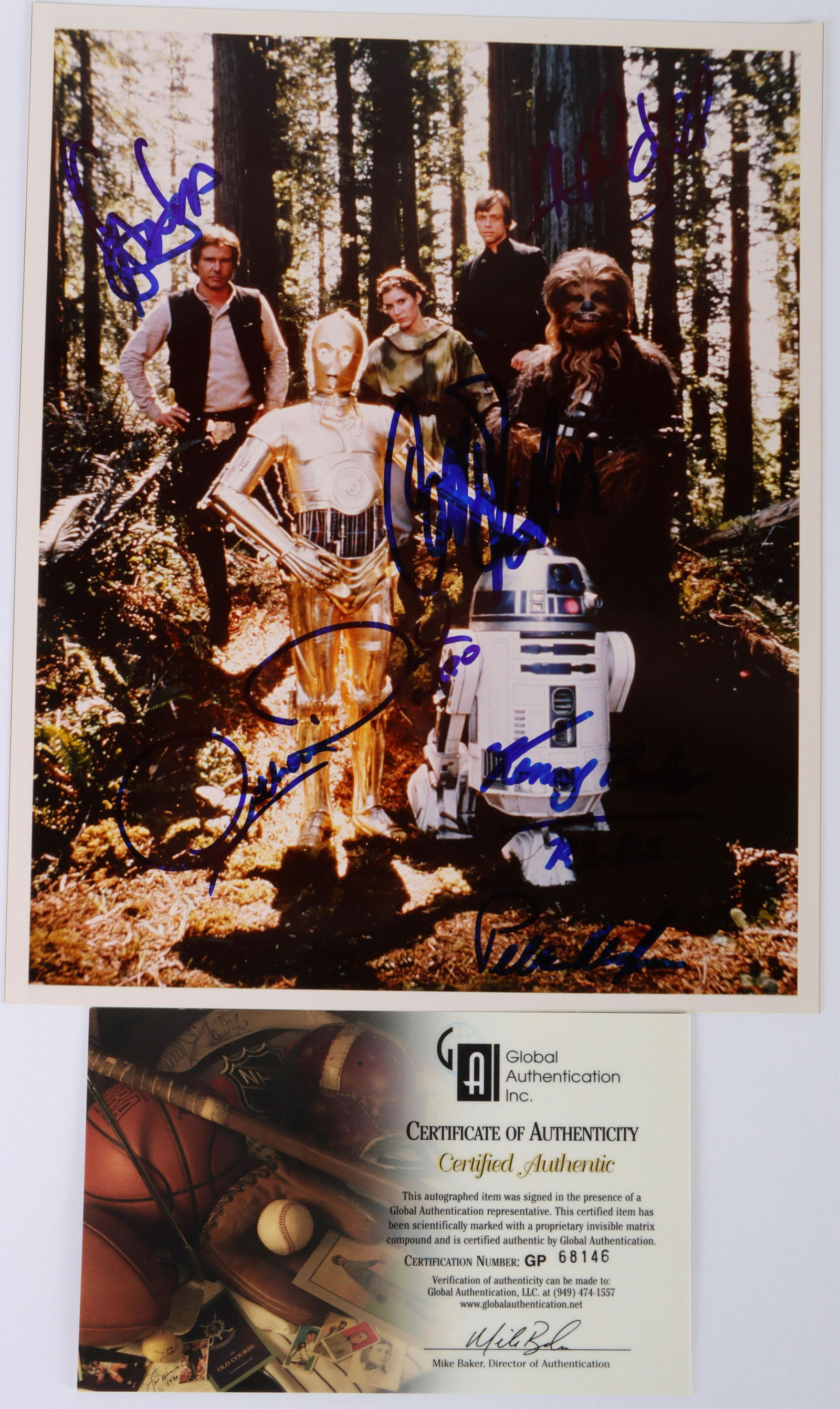 STAR WARS CAST PHOTO SIGNED BY SIX ACTORS W/ COA (1 of 5)