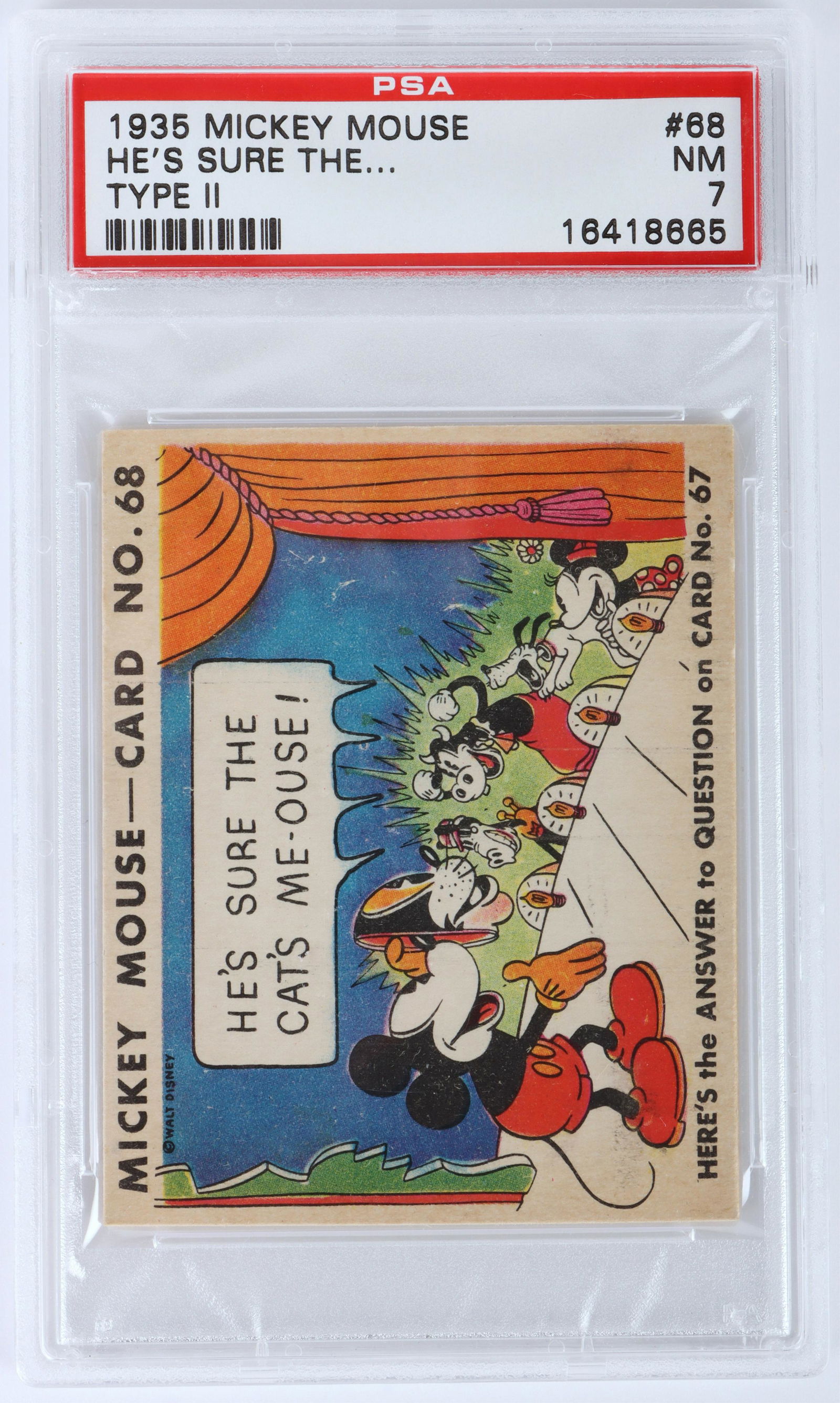 1935 MICKEY MOUSE GUM CARD #68 PSA 7 NM TYPE II (1 of 3)