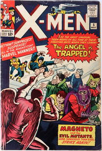 X-MEN #5 1964 THE ANGEL IS TRAPPED! EVIL MUTANTS: 142015 X-MEN #5 1964 THE ANGEL IS TRAPPED! EVIL MUTANTS X-Men #5 1964 The Angel is Trapped! Magneto and His Evil Mutants. Comic is graded approximately 4.0 to 4.5. Condition: Graded approximately 4.0