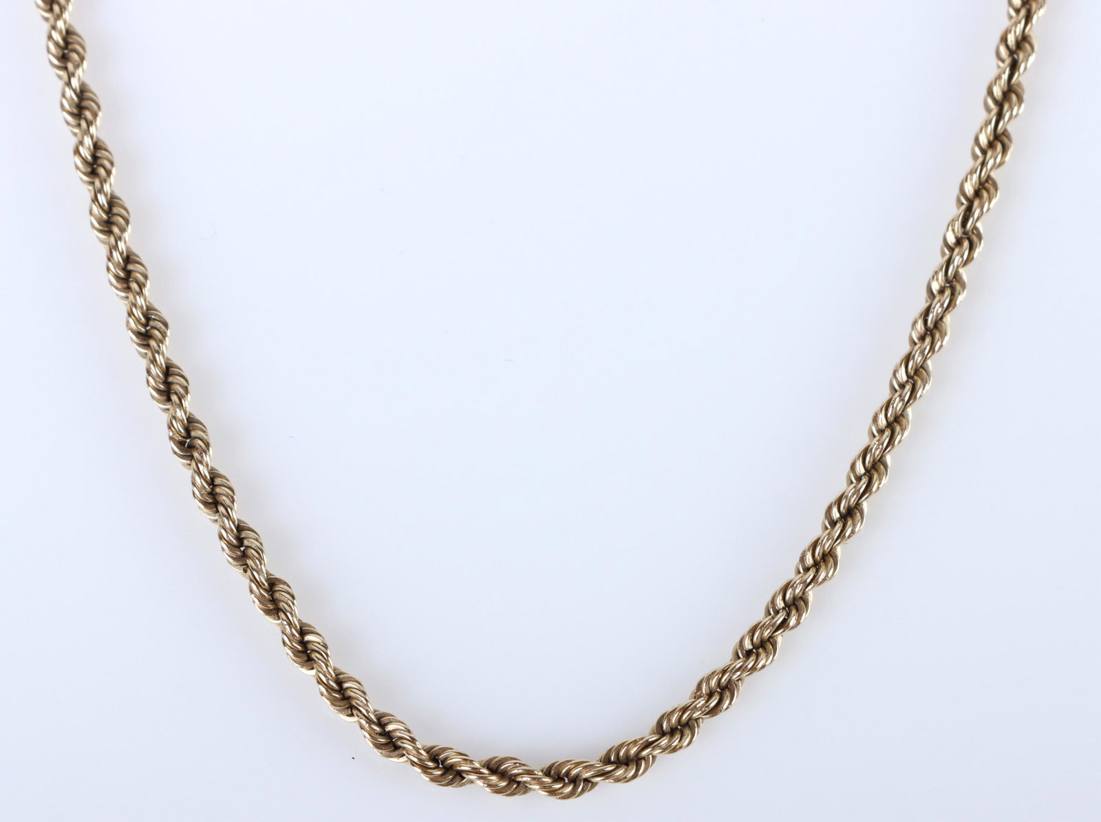 14K YELLOW GOLD UNISEX ROPE NECKLACE (1 of 4)
