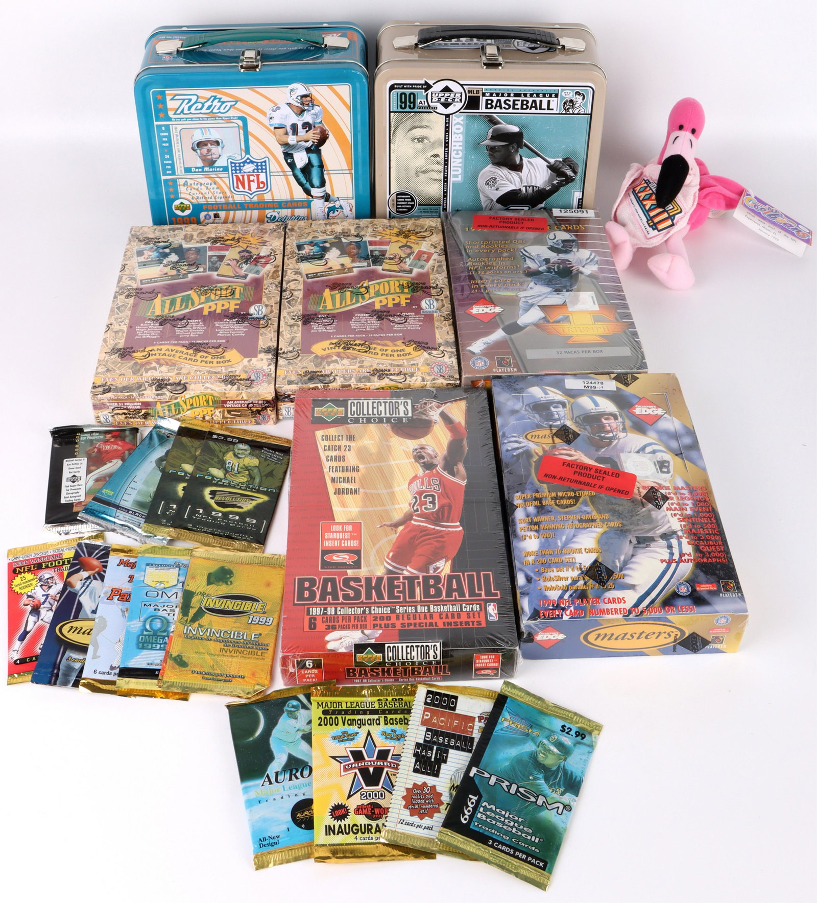 ASSORTED SPORTS MEMORABILIA, CARDS, TINS, ETC (1 of 7)