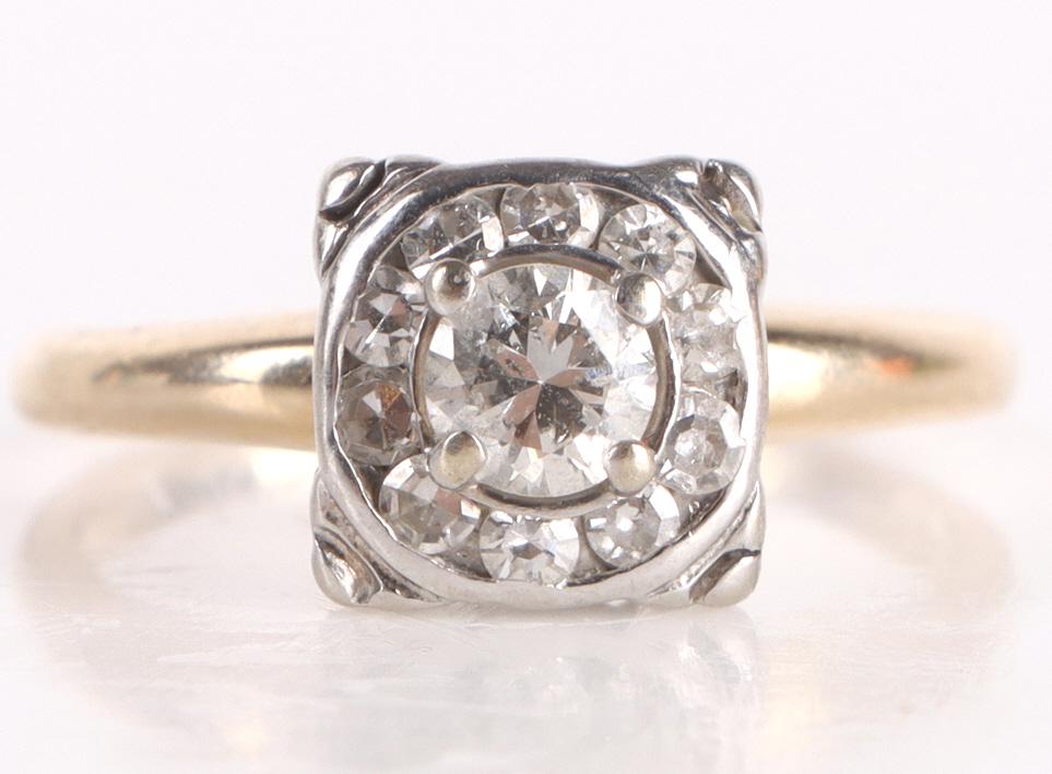 14K GOLD .33CT DIAMOND EDWARDIAN RING (1 of 3)