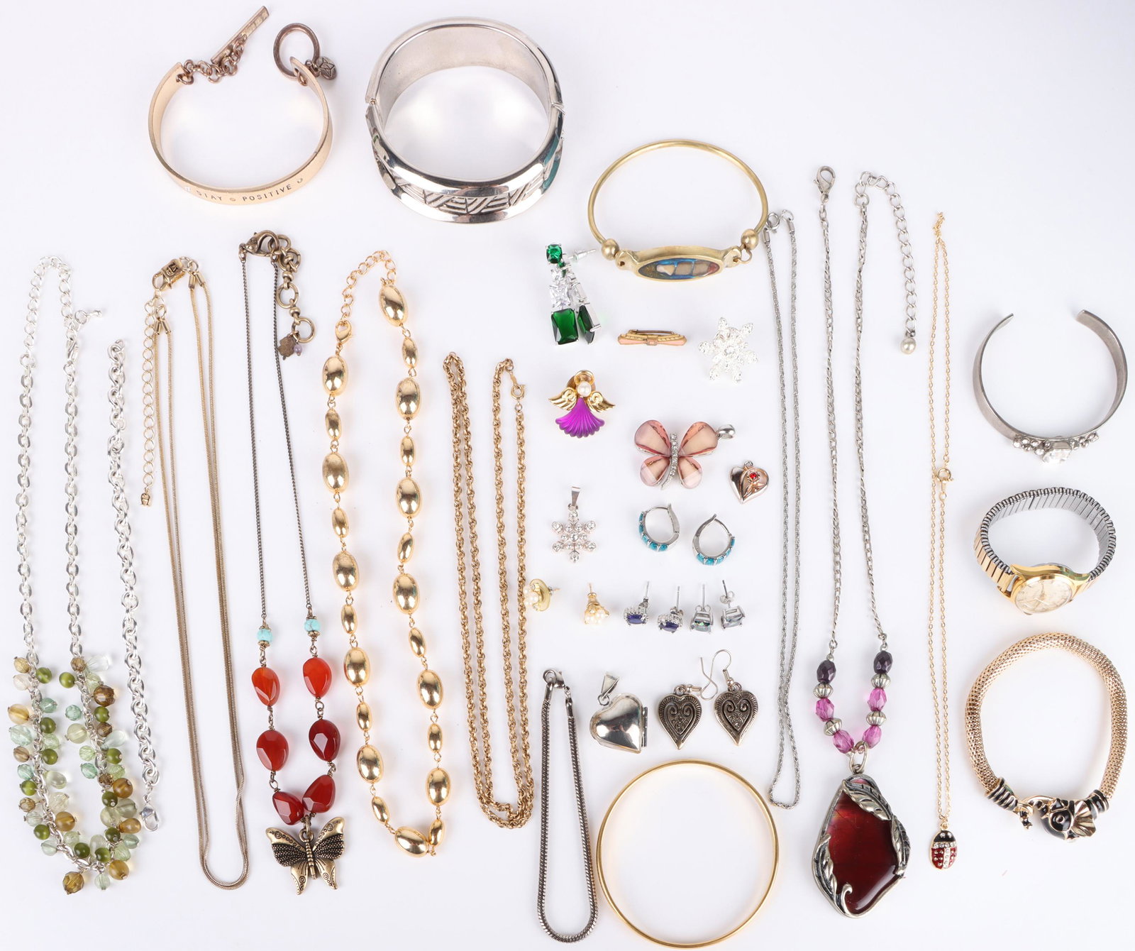 ASSORTED LADIES COSTUME JEWELRY & WATCH (1 of 4)