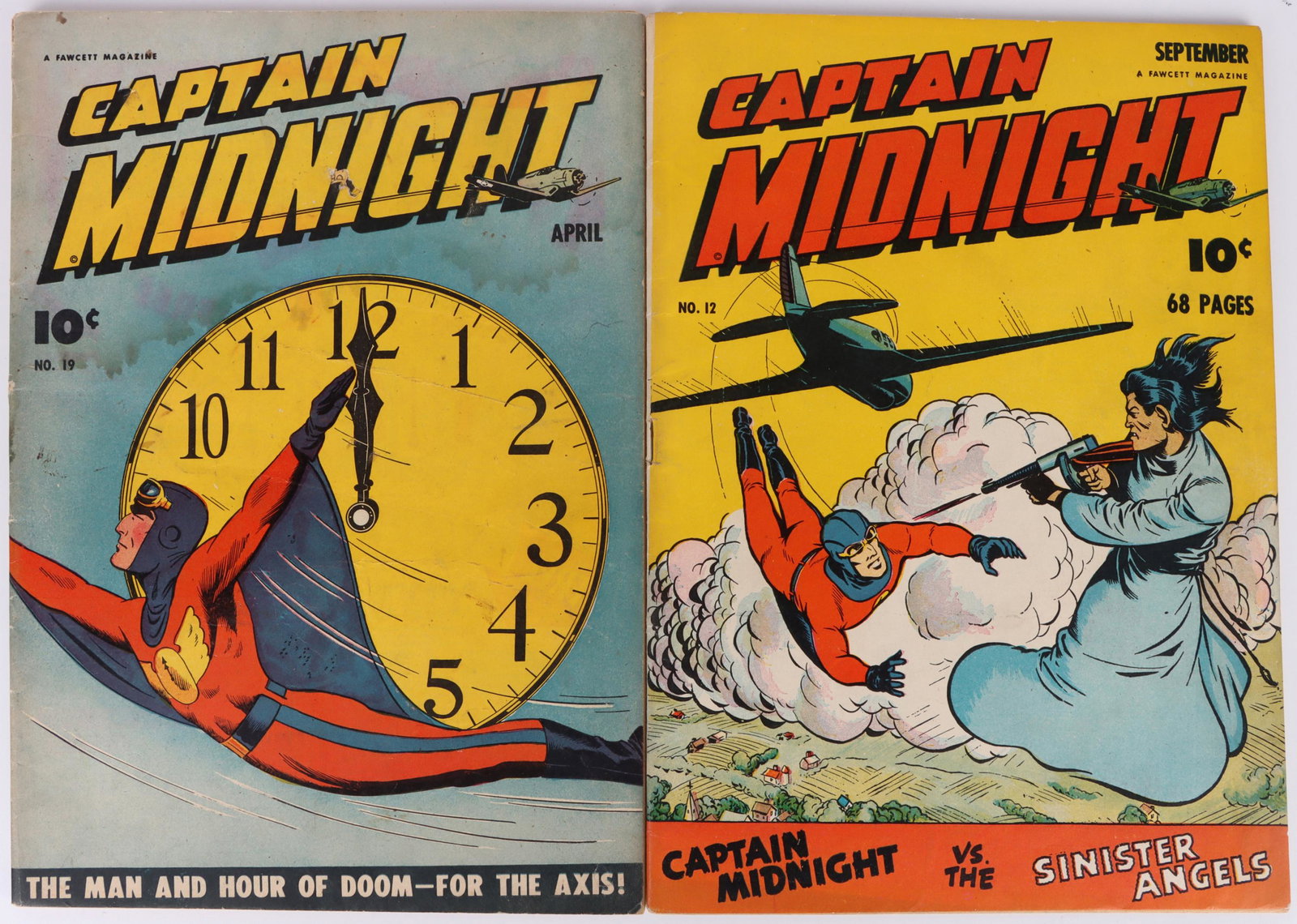 CAPTAIN MIDNIGHT #12 & #19 GOLDEN AGE COMIC BOOKS (1 of 4)