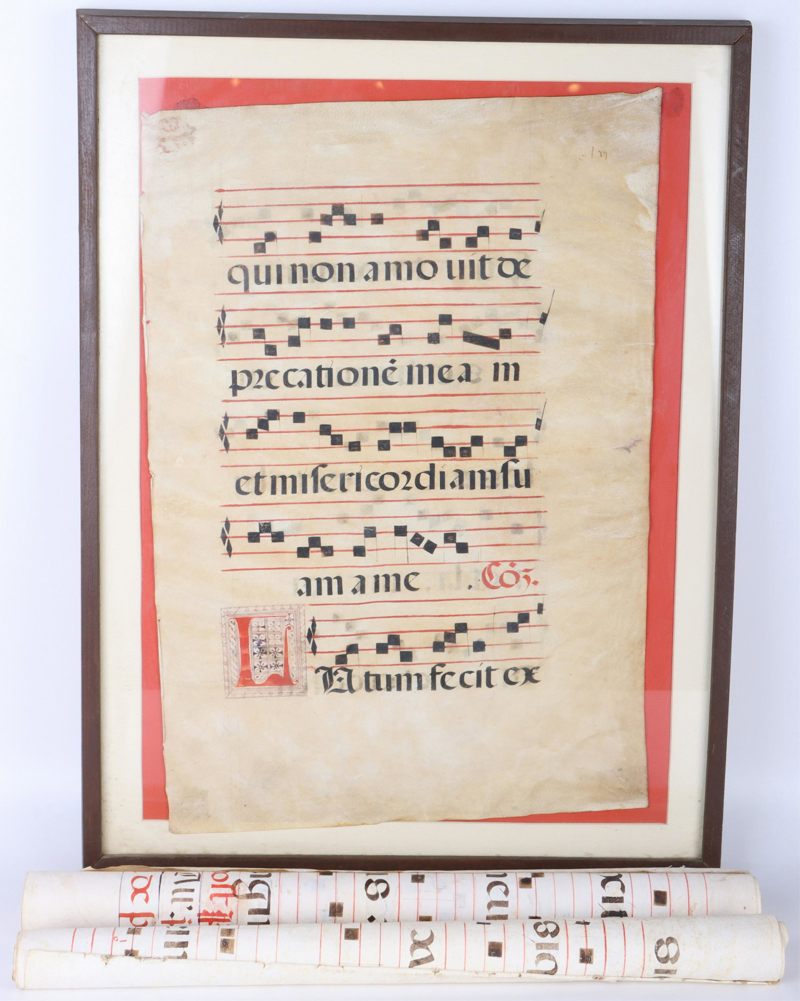 1604 AD SPANISH ANTIPHONAL MSS MUSICAL SHEETS (1 of 6)