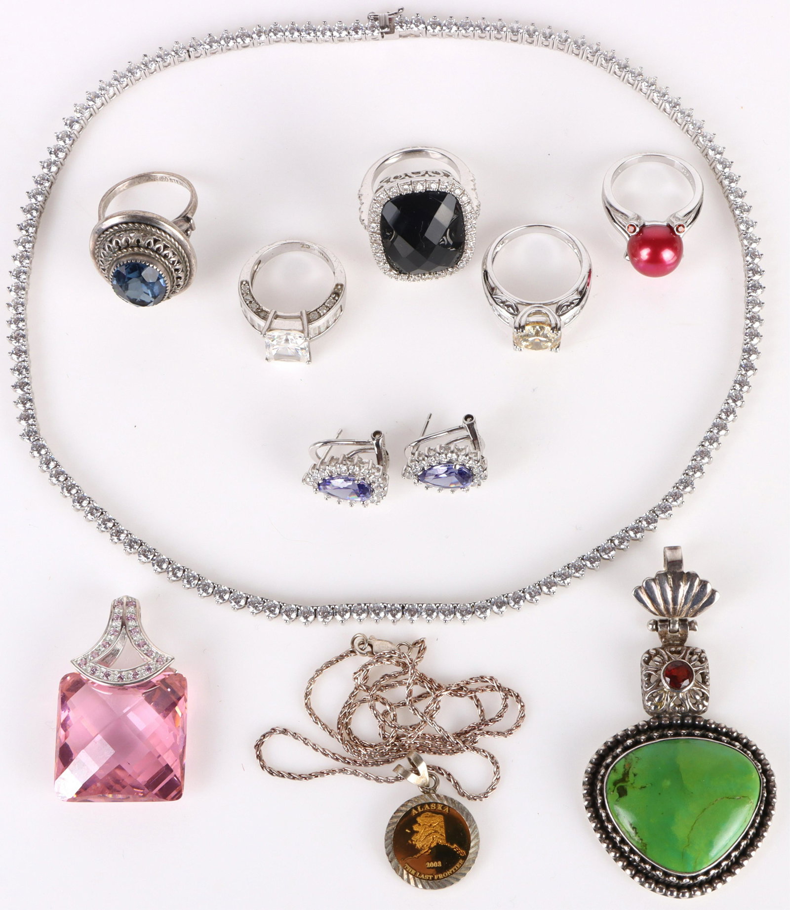 STERLING SILVER LADIES GEMSTONE JEWELRY (1 of 6)