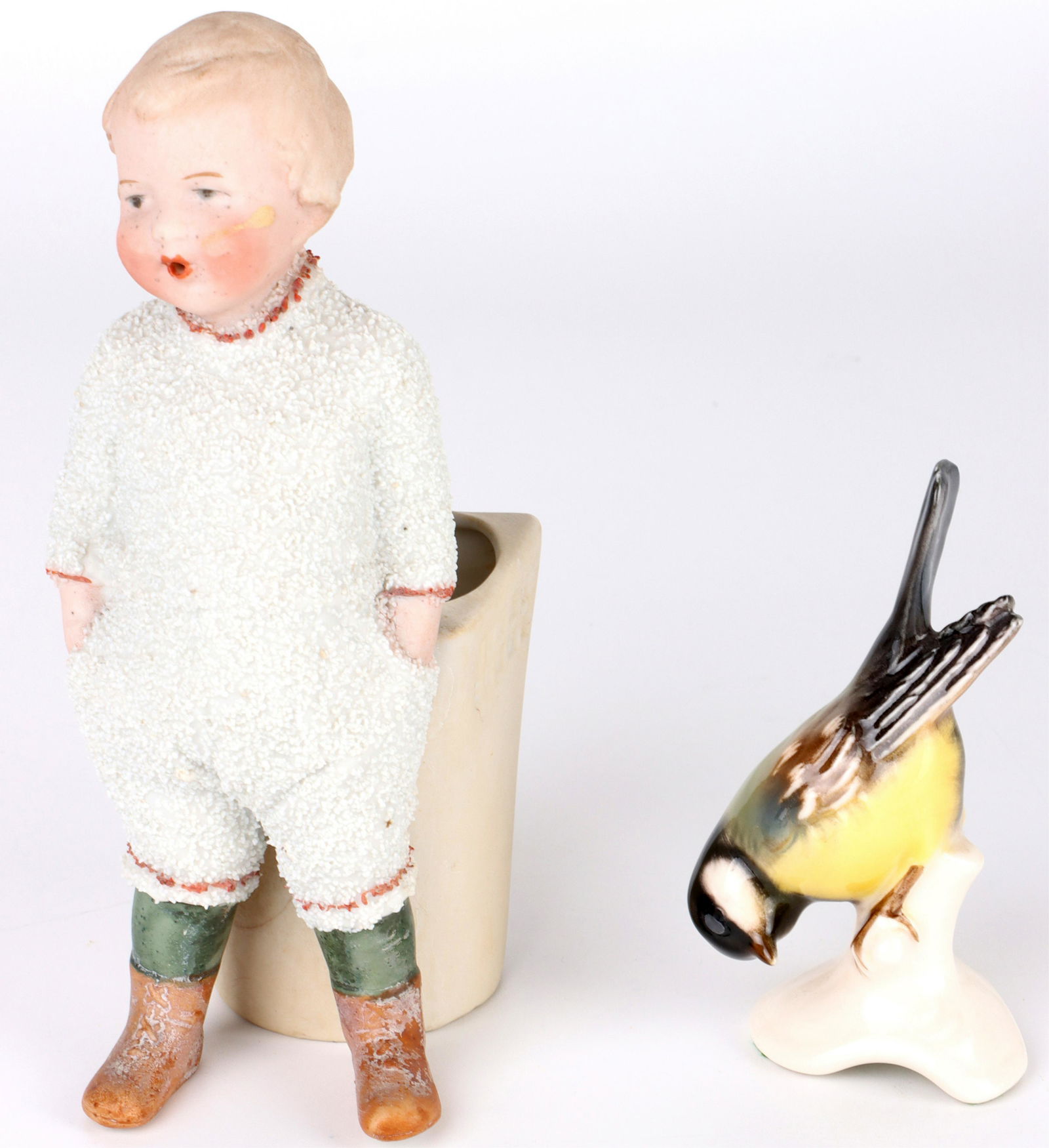 ANTIQUE GERMAN "SNOWBABY" & GOEBEL BIRD W GERMANY (1 of 7)