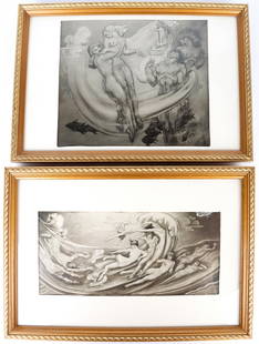 DONALD DE LUE DRAWING FRAMED PRINTS LOT OF 2: 146201 DONALD DE LUE DRAWING FRAMED PRINTS LOT OF 2 Donald De Lue figural drawings framed prints lot of 2. Condition: Minor tears in prints.