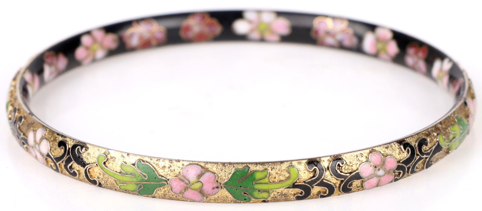 VINTAGE CLOISONNE ORNATE FLORAL BRACELET (1 of 2)