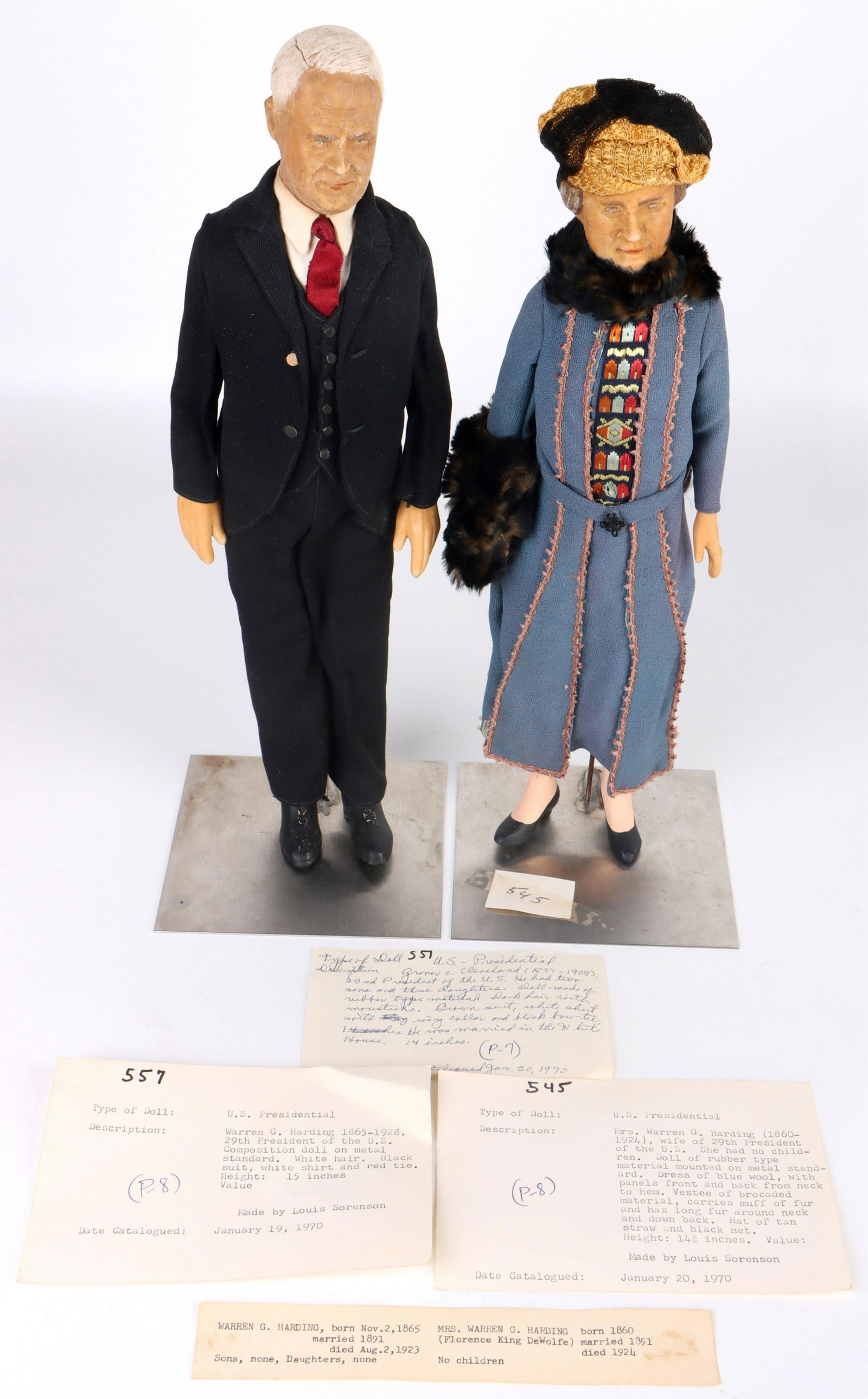 29TH PRESIDENT HARDING LEWIS SORENSEN DOLL PAIR (1 of 10)