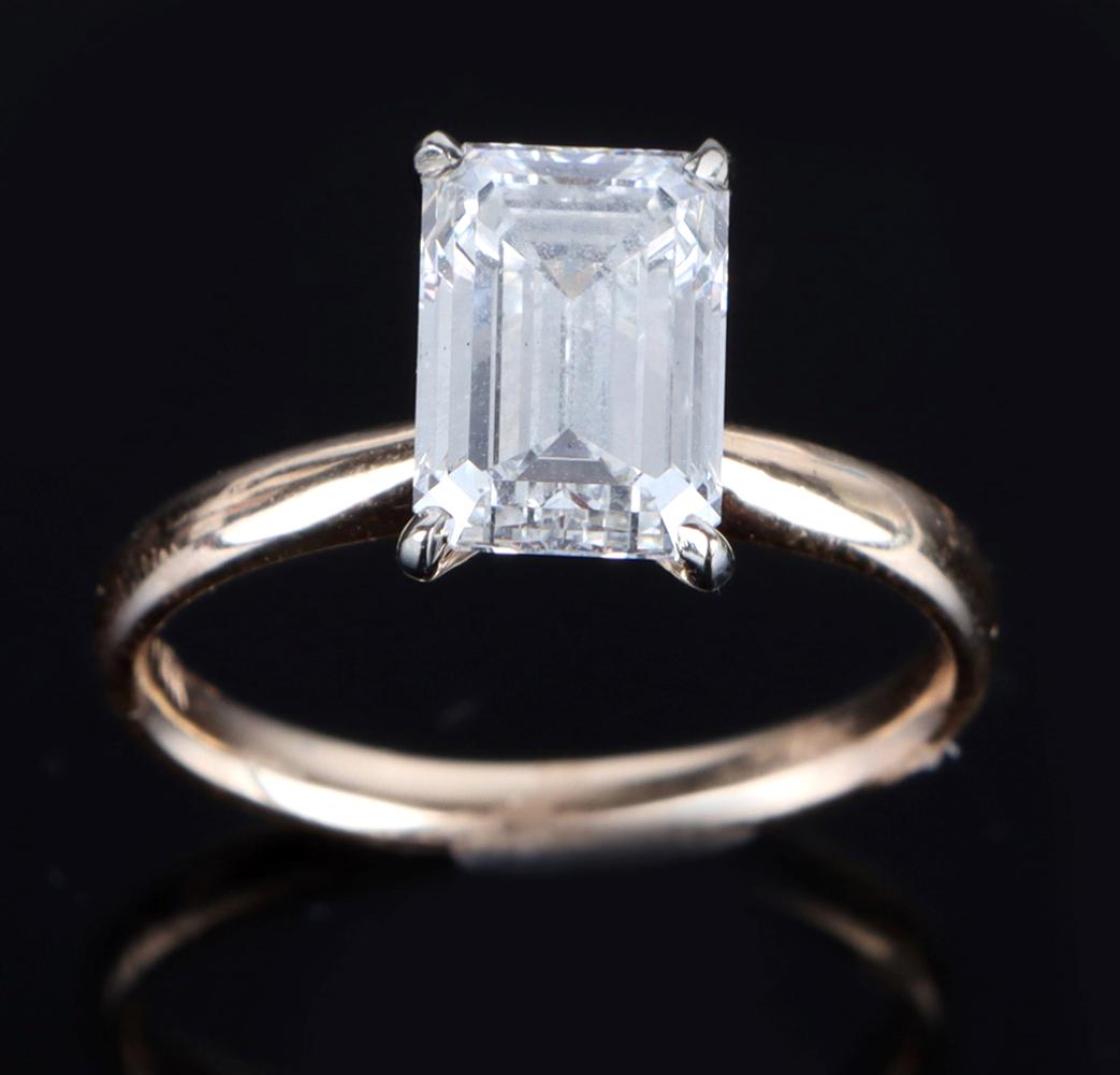 14K YELLOW GOLD 2.58CT VS2 DIAMOND RING W/ CERT. (1 of 6)