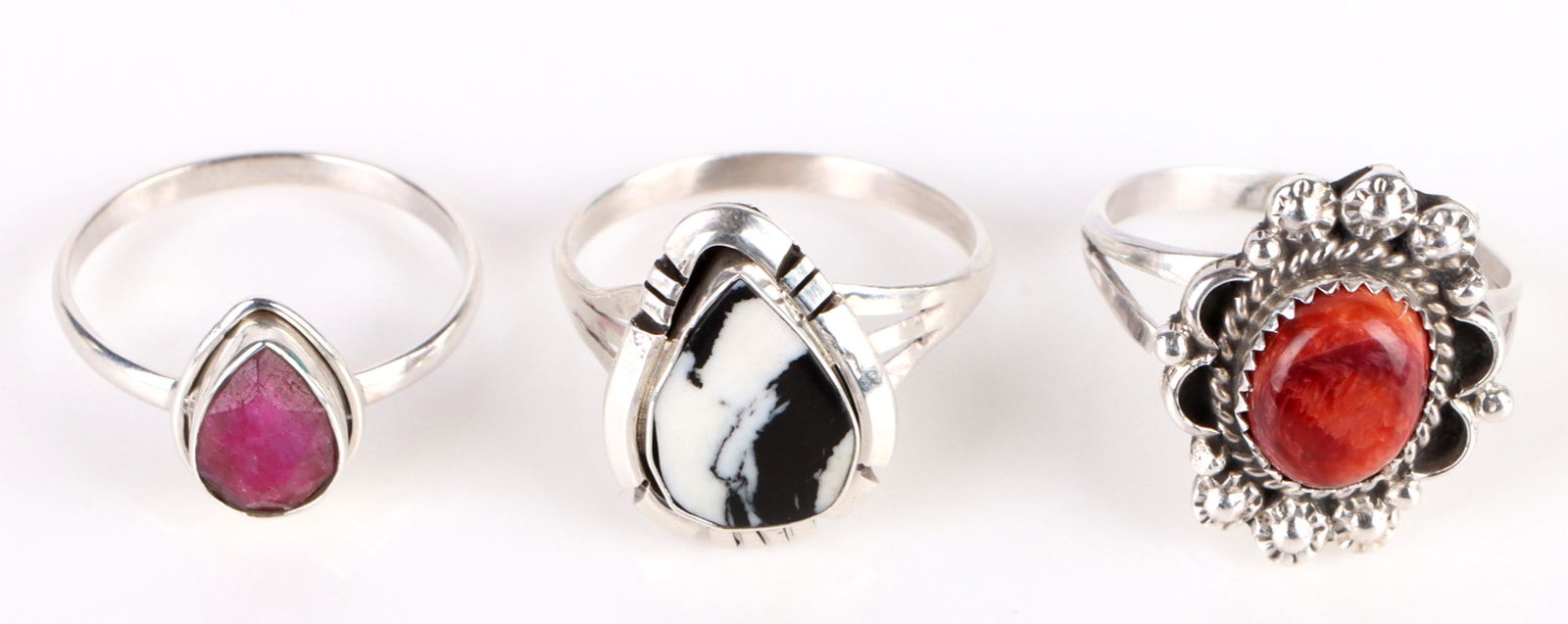 NAVAJO AND STERLING SILVER RINGS -LOT OF 3 (1 of 5)