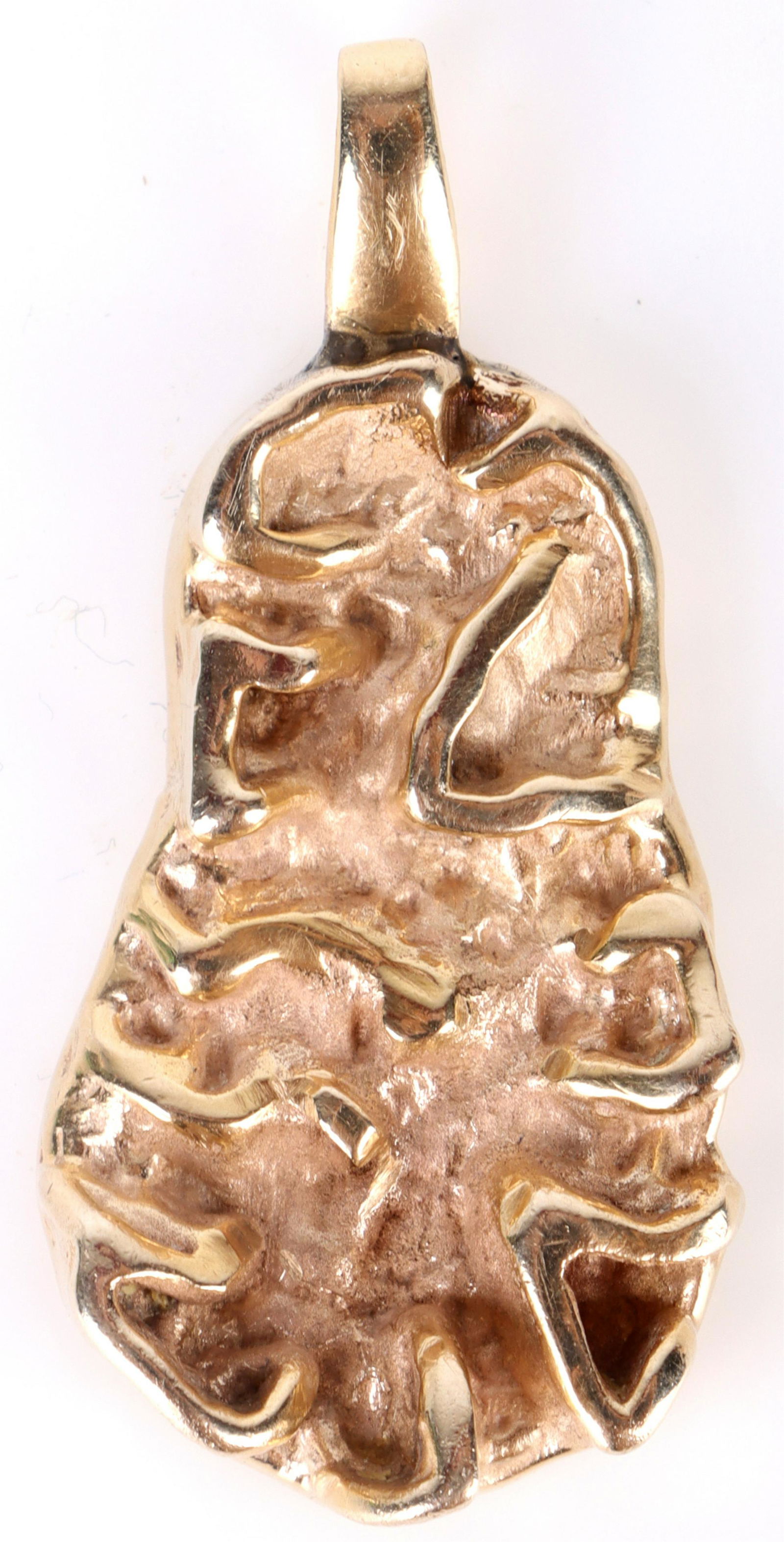 14K YELLOW GOLD UNISEX ABSTRACT PENDANT (1 of 3)