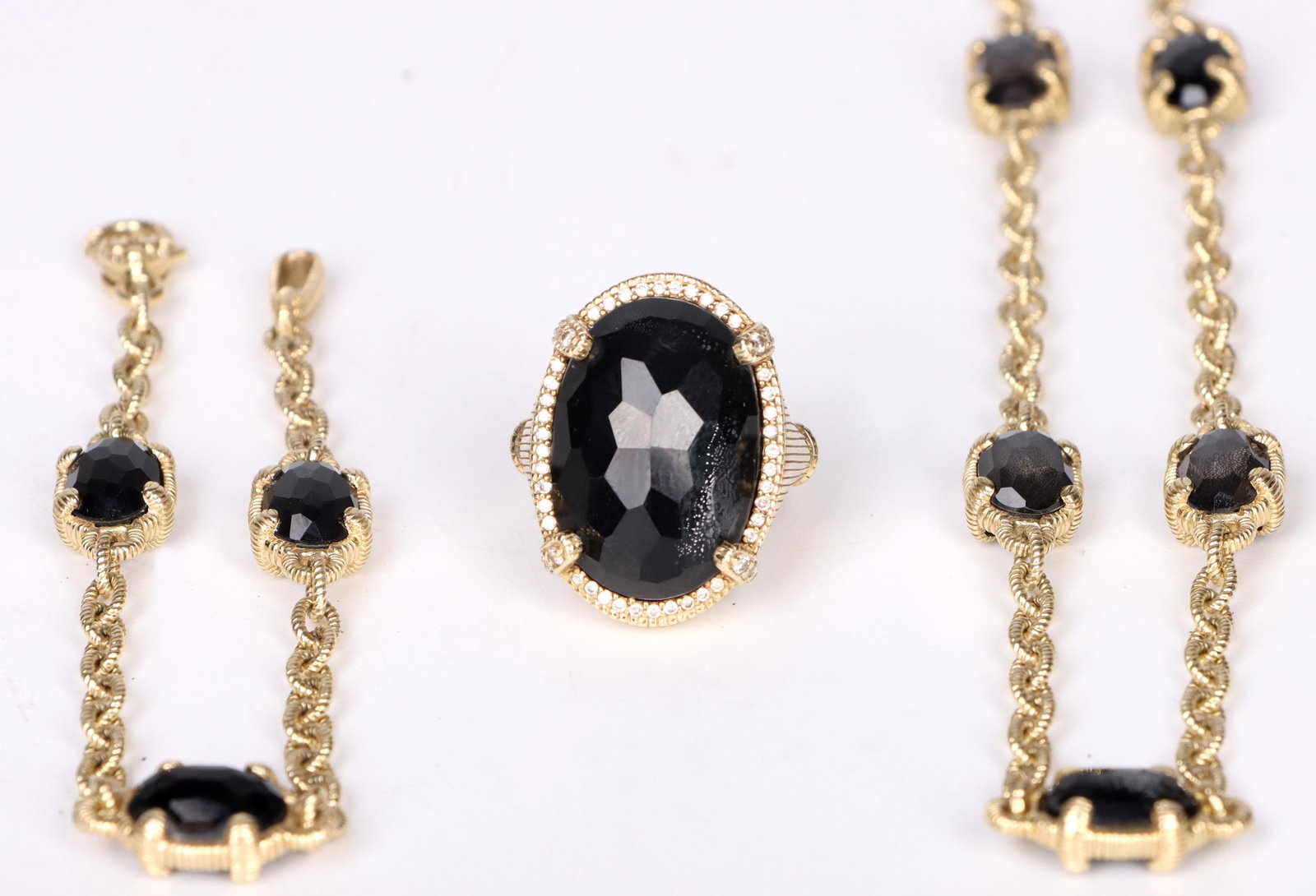 14K GOLD RING BRACELET & NECKLACE SET (1 of 7)