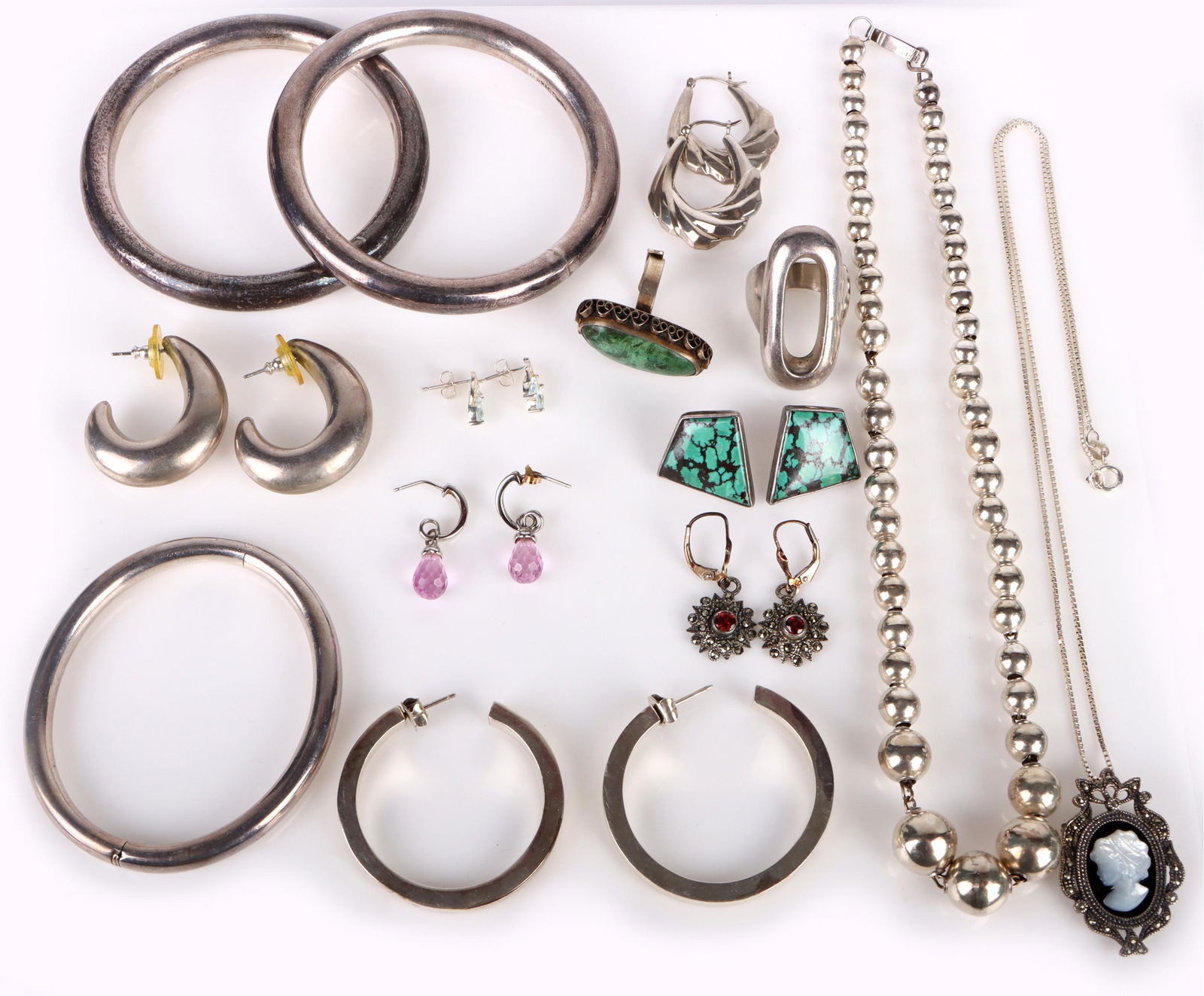 STERLING SILVER ASSORTED JEWELRY LOT OF 21 (1 of 5)