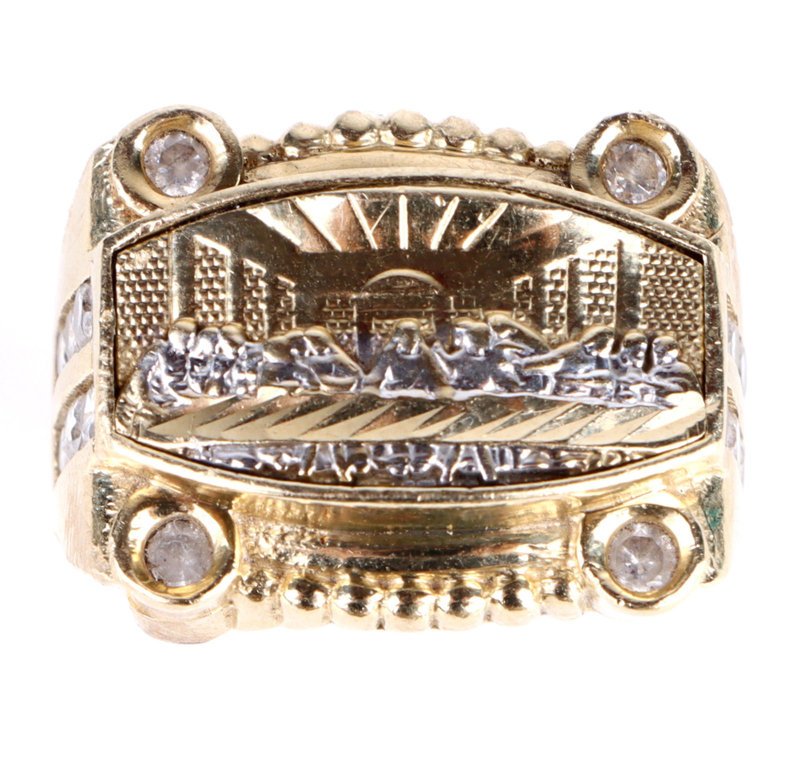 10k gold on sale last supper ring