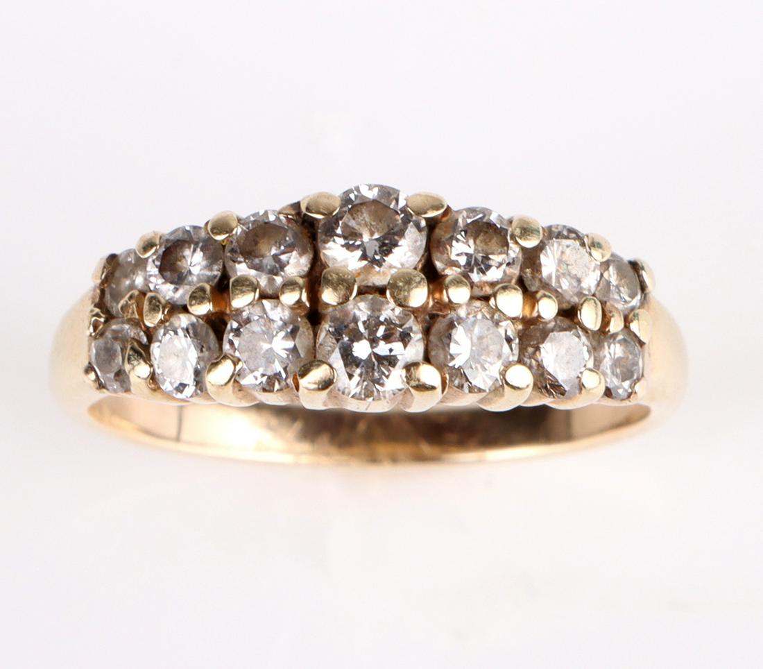 14K YELLOW GOLD DIAMOND LADIES RING - 0.76 CTW (1 of 4)