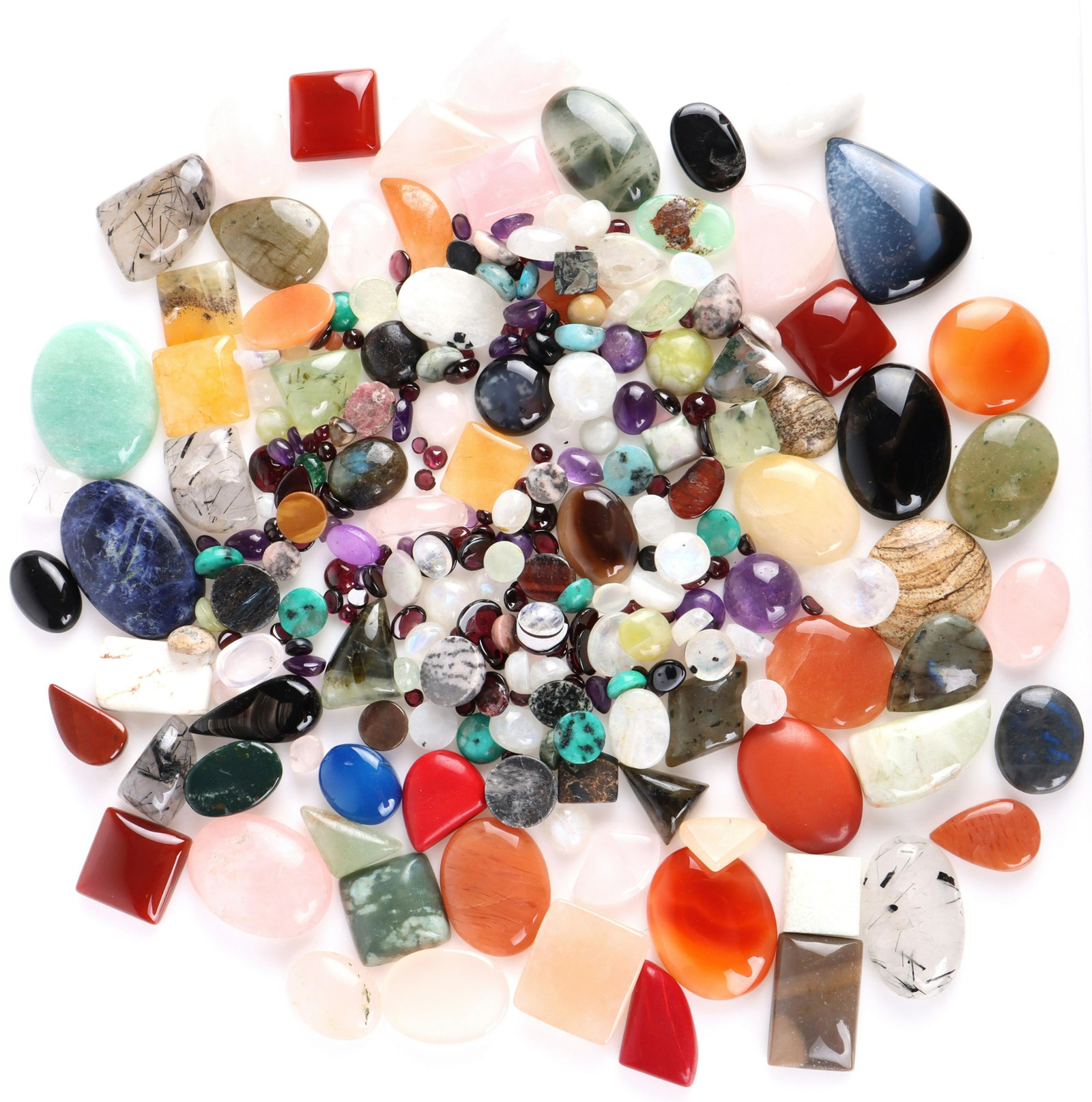 25000CTW ASSORTED CABACHON SEMIPRECIOUS GEMSTONES (1 of 3)
