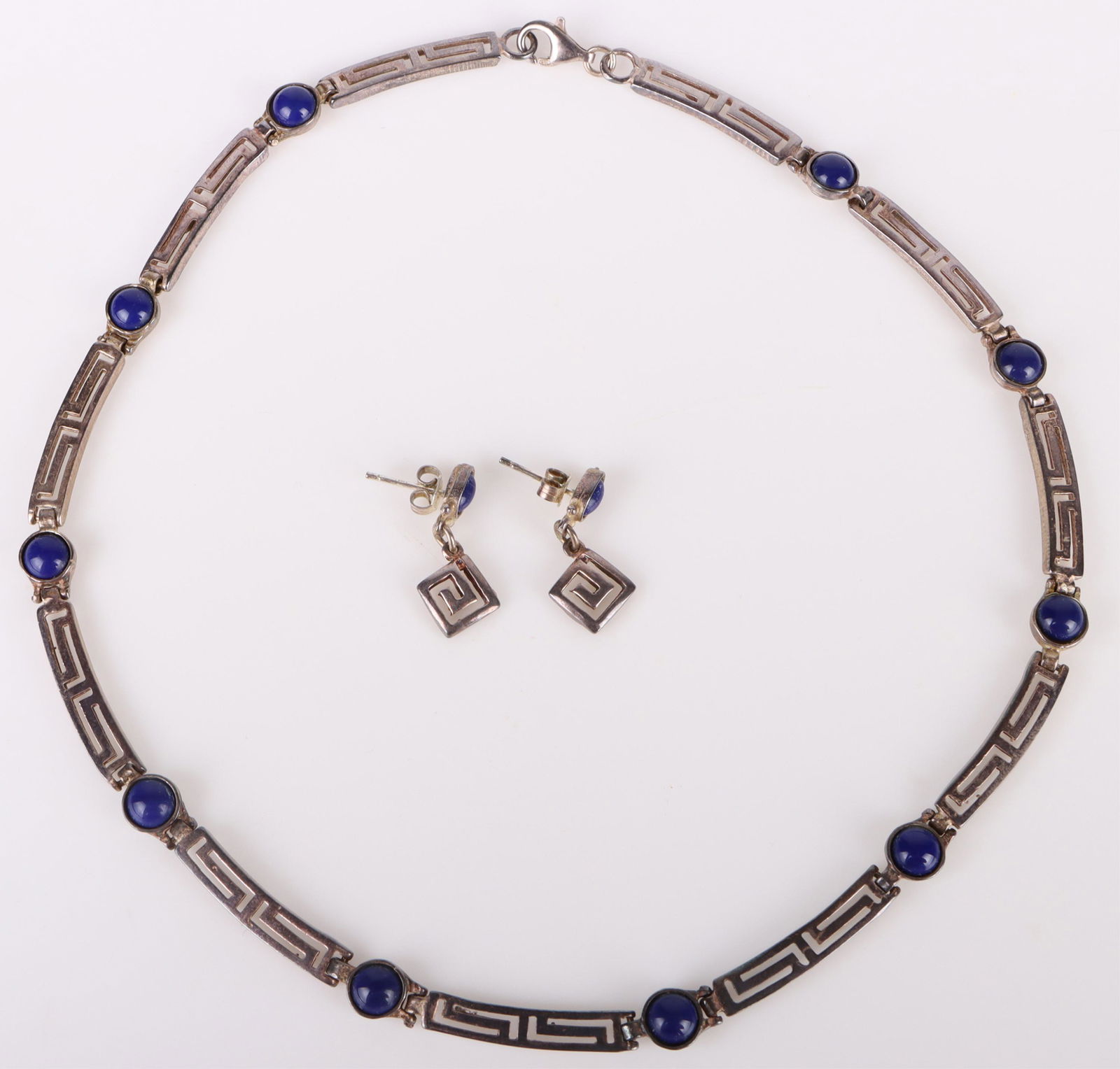 STERLING SOUTHWEST NAVAJO LAPIS MATCHING SET (1 of 4)