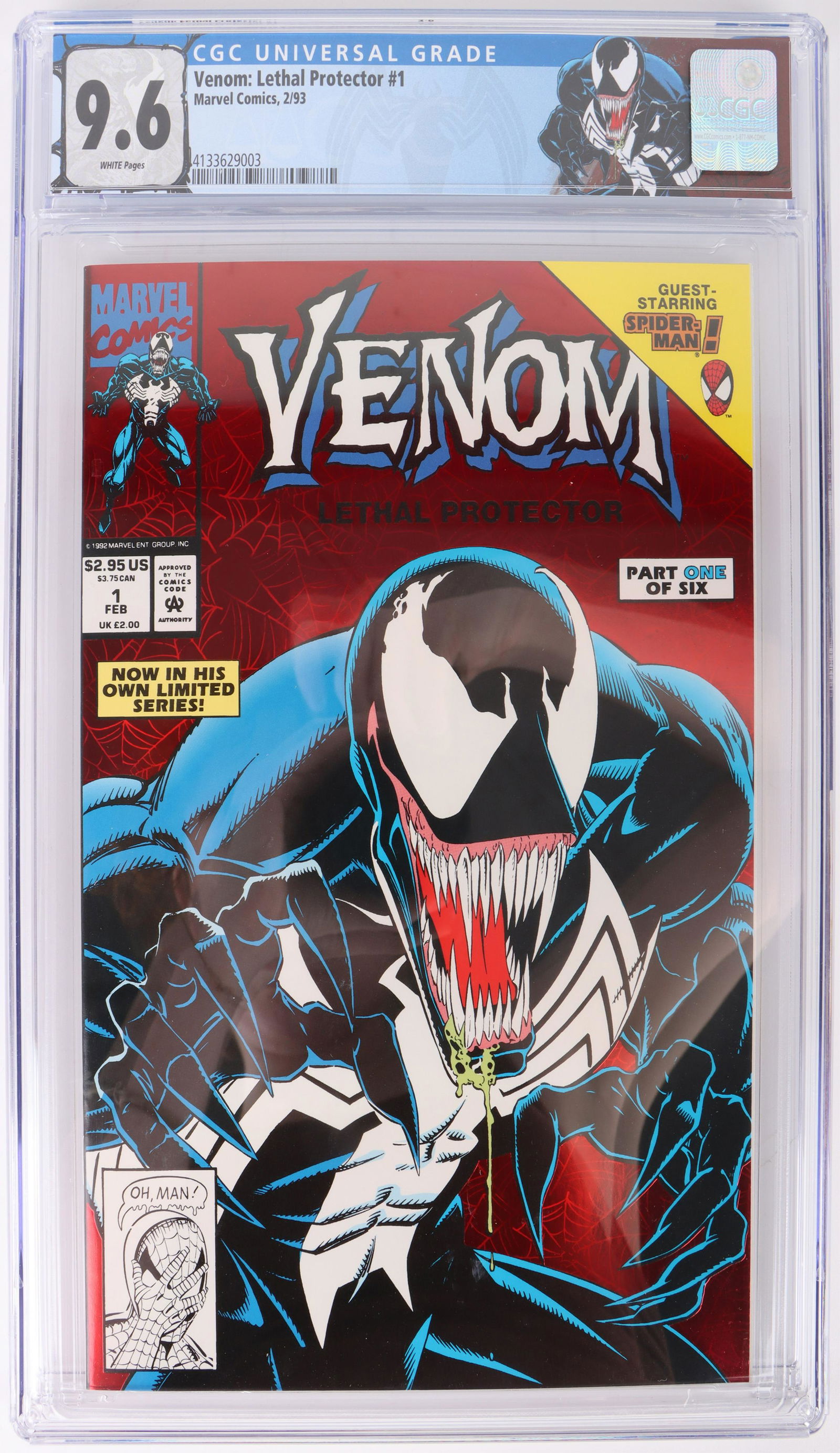 VENOM LETHAL PROTECTOR #1 CGC GRADE 9.6- 1ST VENOM (1 of 5)
