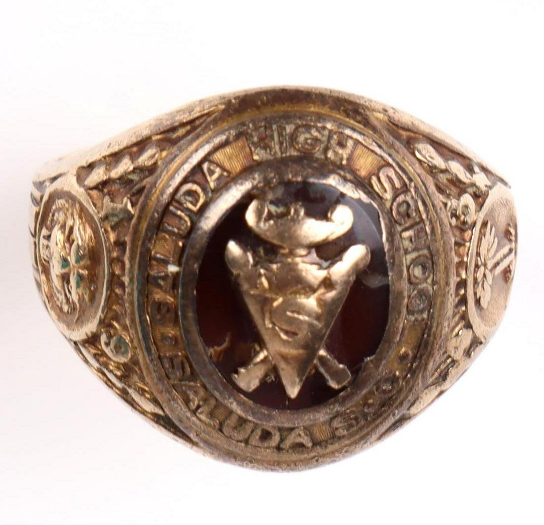 10K YELLOW GOLD ANTIQUE MASONIC MEN'S RING (1 of 4)