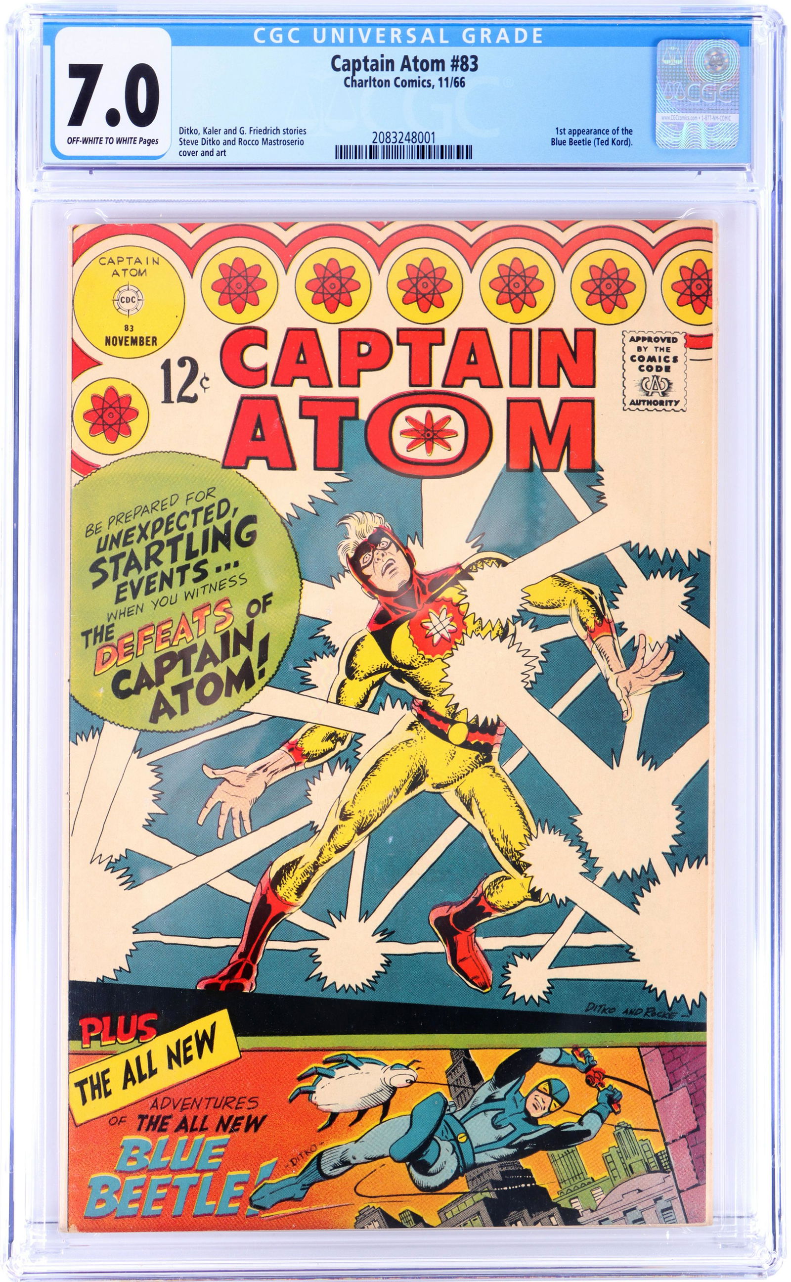 7.0 CGC CAPTAIN ATOM #83: 1ST BLUE BEETLE (1 of 2)