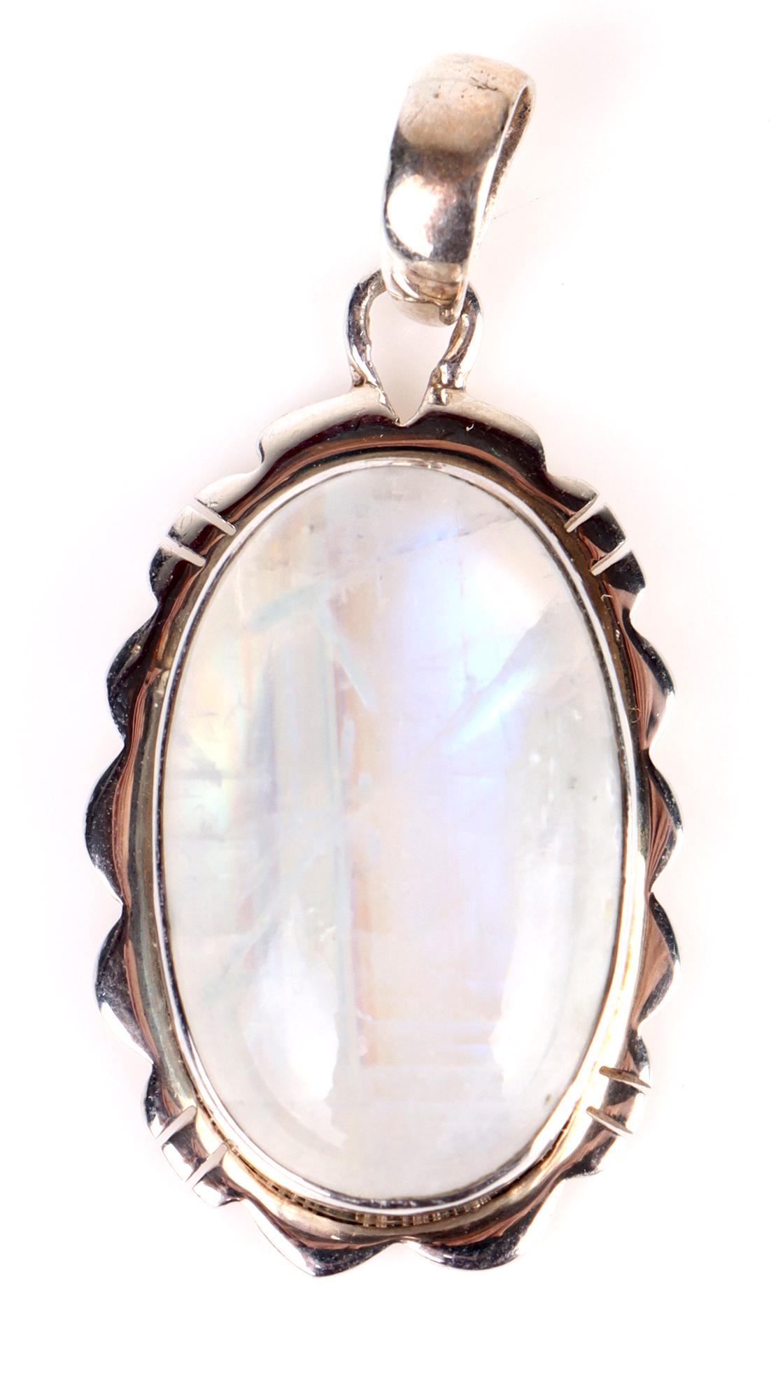 STERLING SILVER MOONSTONE PENDANT (1 of 3)