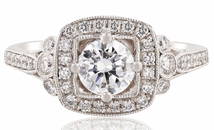 0.70CT VS2 D COLOR DIAMOND PLATINUM RING -1.05 CTW