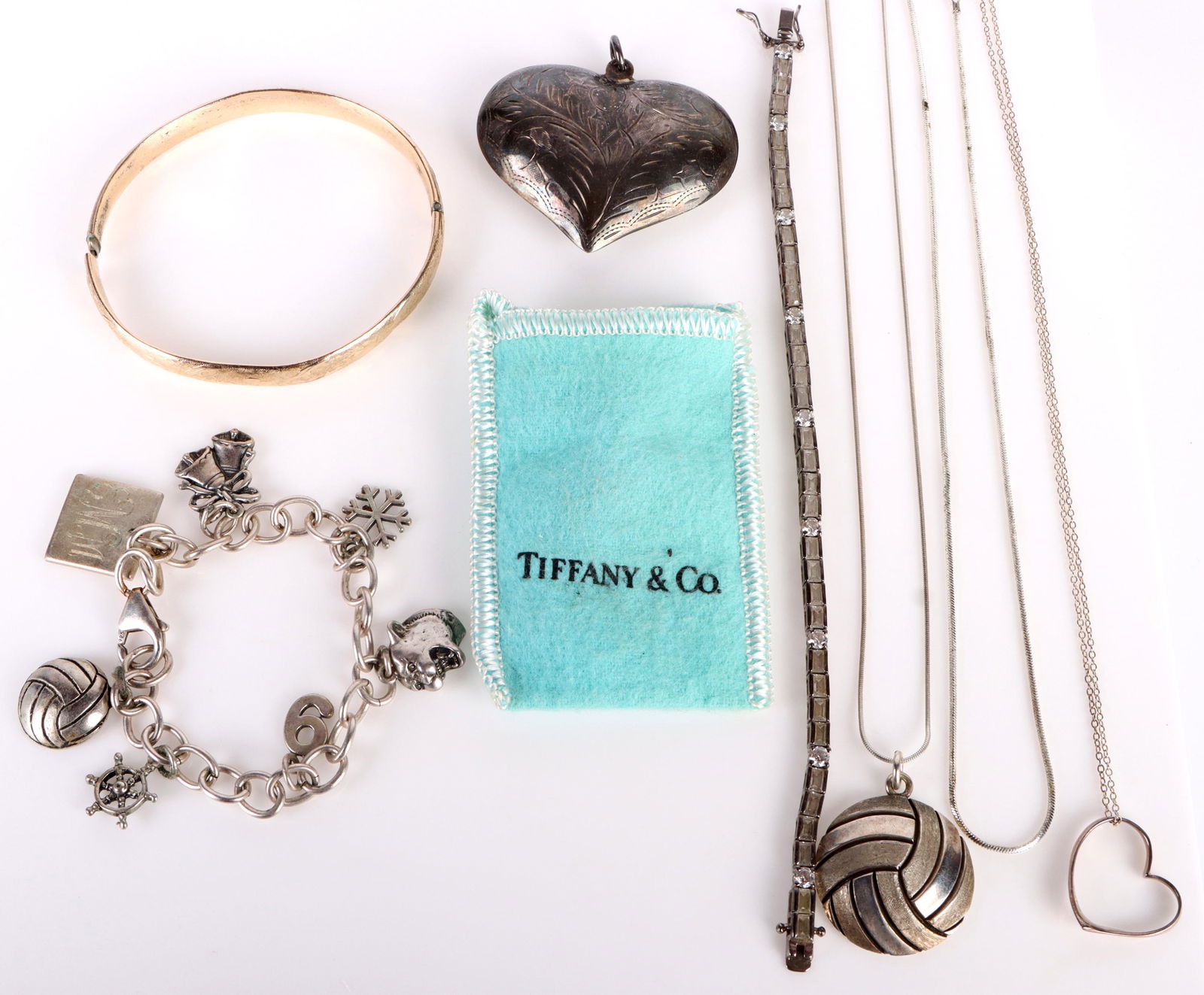 STERLING SILVER LADIES JEWELRY W/ TIFFANY BAG (1 of 7)