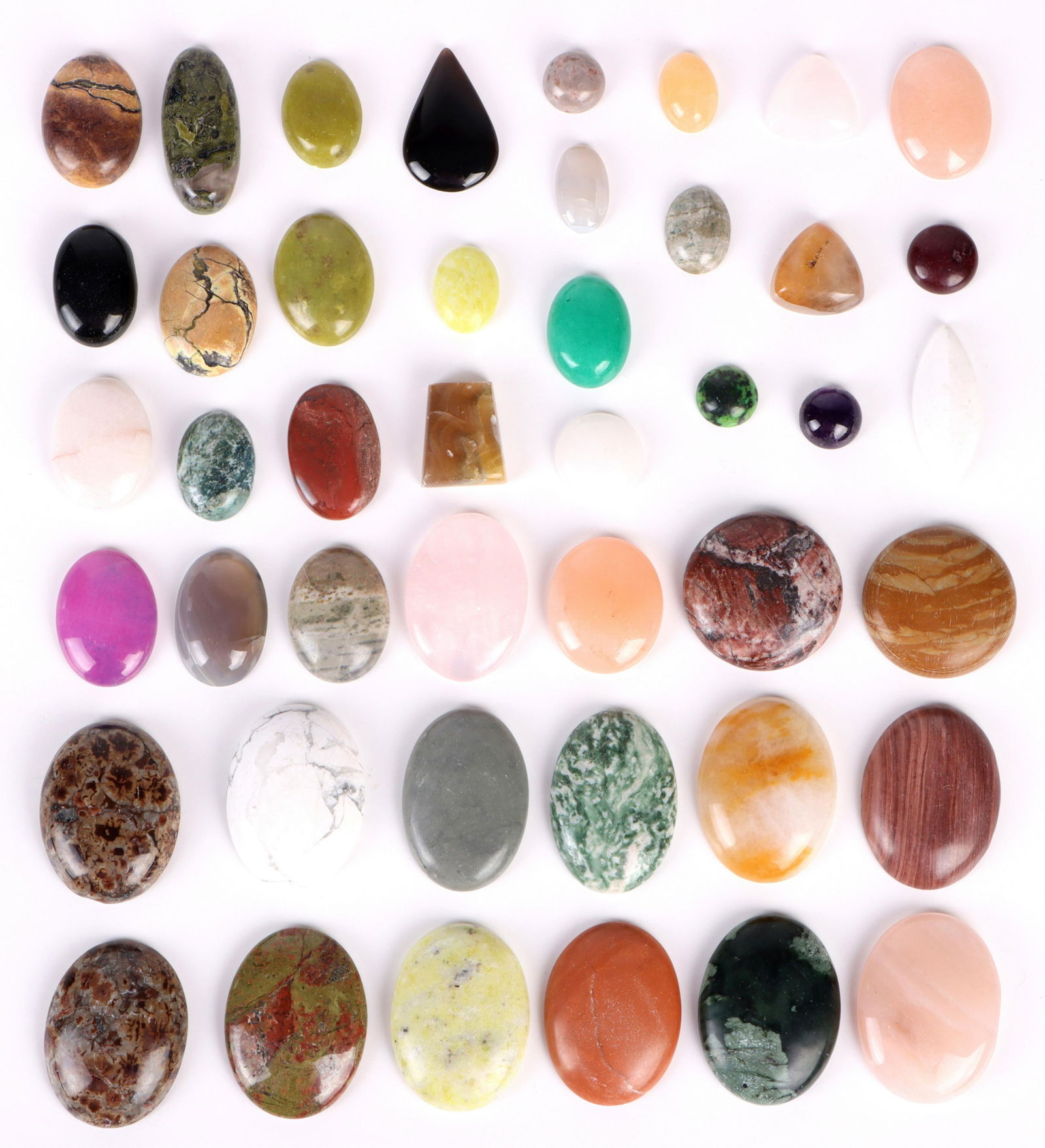 ~2000 CTW SEMI-PRECIOUS CUT GEMSTONE CABOCHONS (1 of 5)