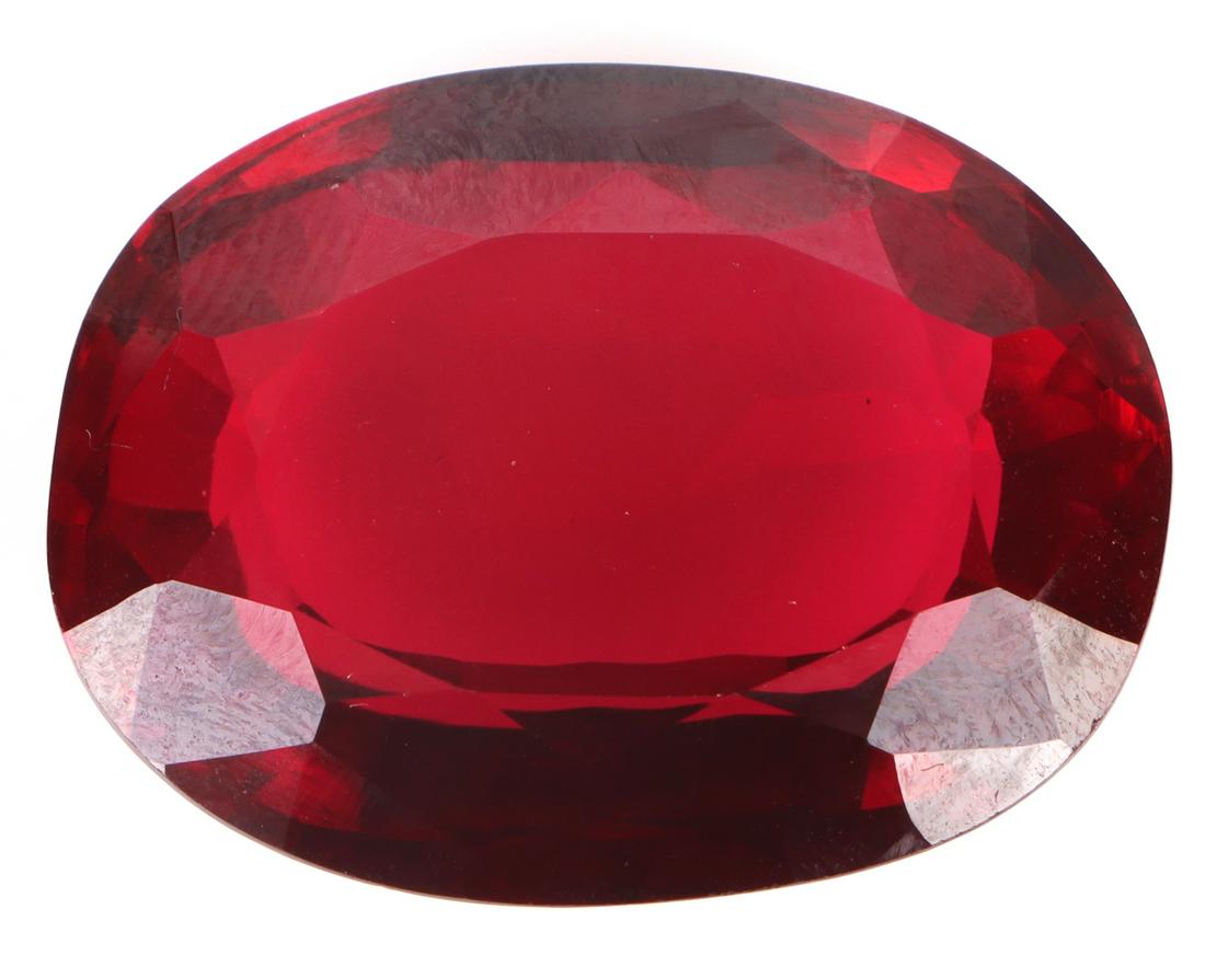 50.02CT GENUINE LOOSE RED RUBY W/ CERT. (1 of 4)