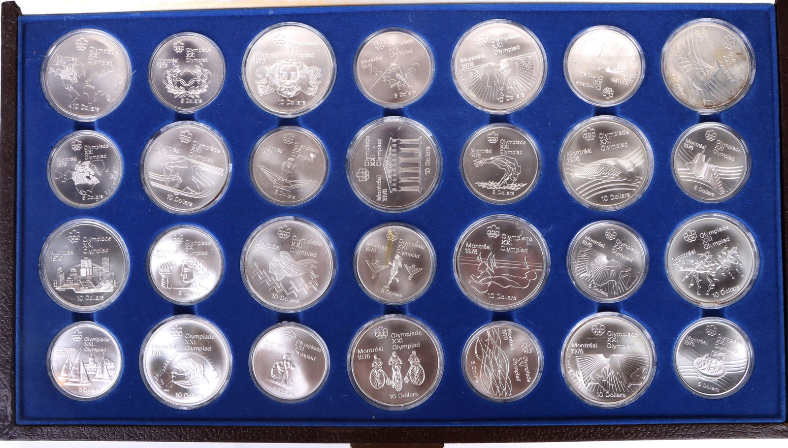 1976 CANADIAN OLYMPIC STERLING SILVER COIN SET (1 of 7)