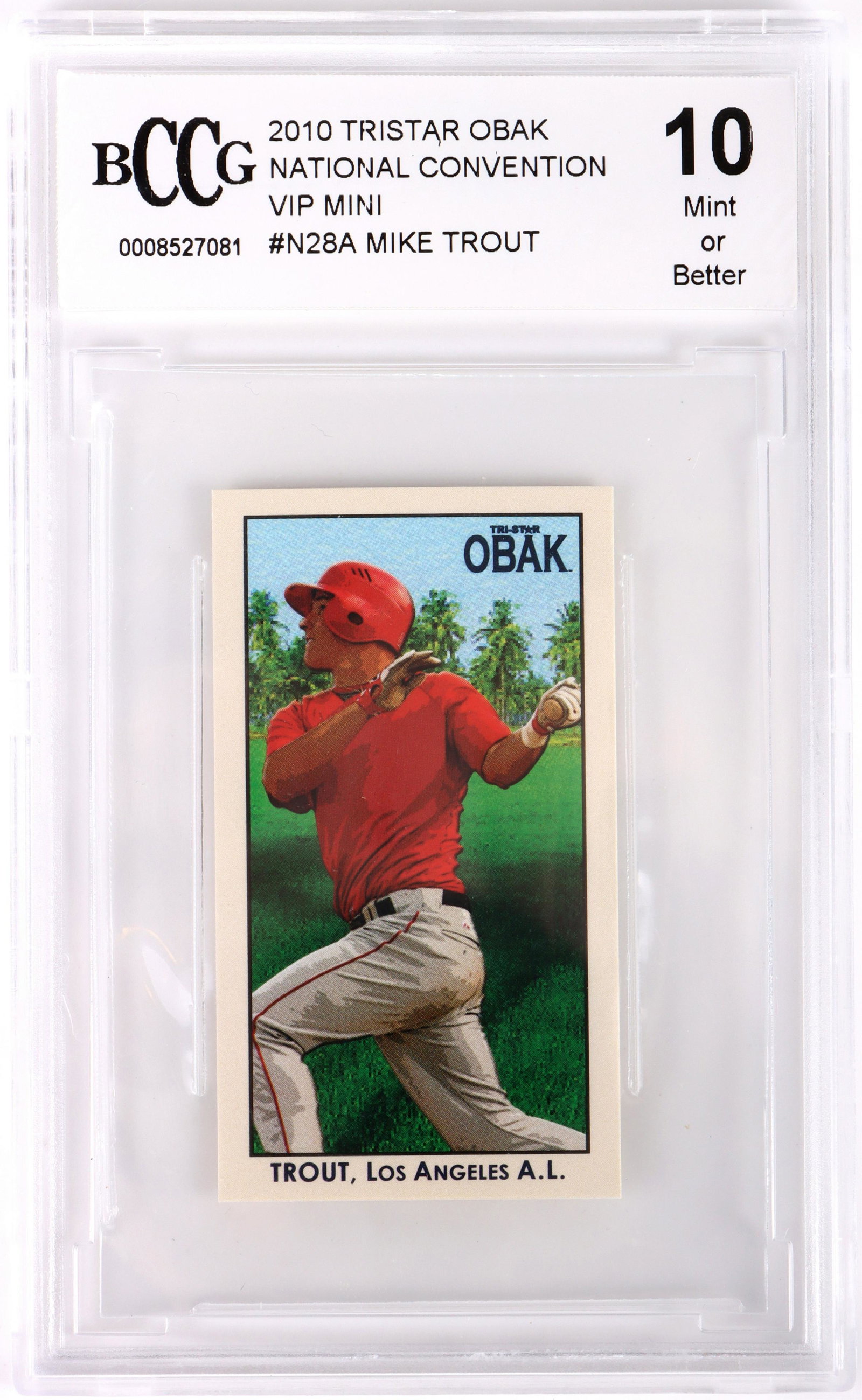 2010 TRISTAR OBAK MIKE TROUT VIP MINI 10.0 MINT (1 of 4)