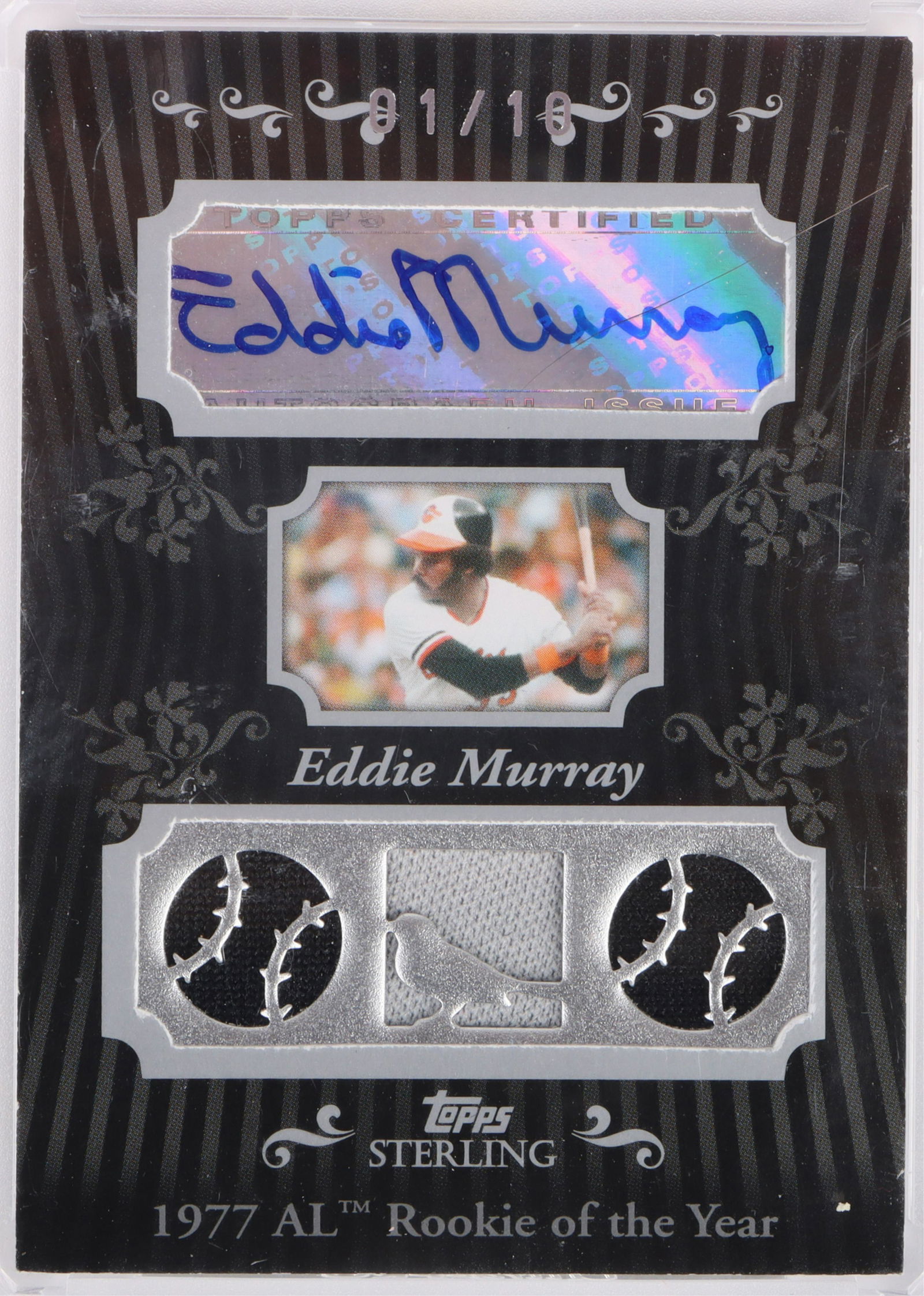 EDDIE MURRAY TOPPS STERLING AUTOGRAPH CARD 01/10 (1 of 2)