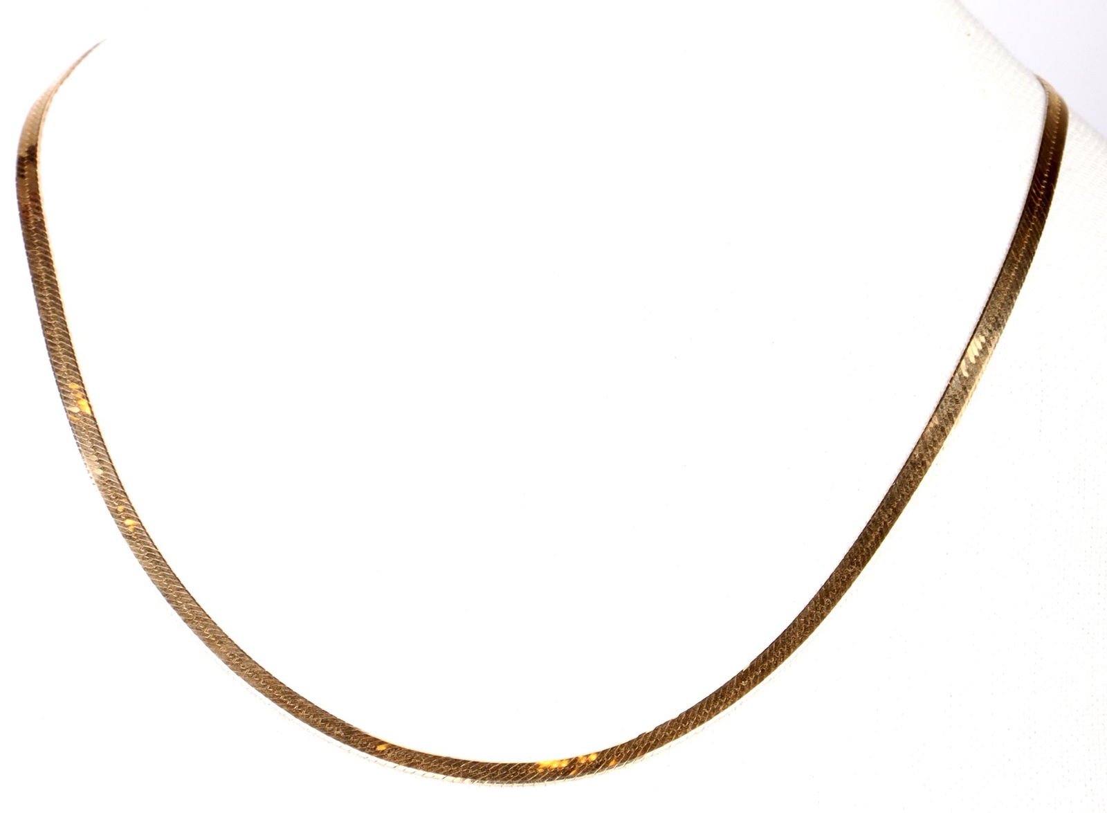 14K YELLOW GOLD SERPENTINE CHAIN NECKLACE (1 of 4)