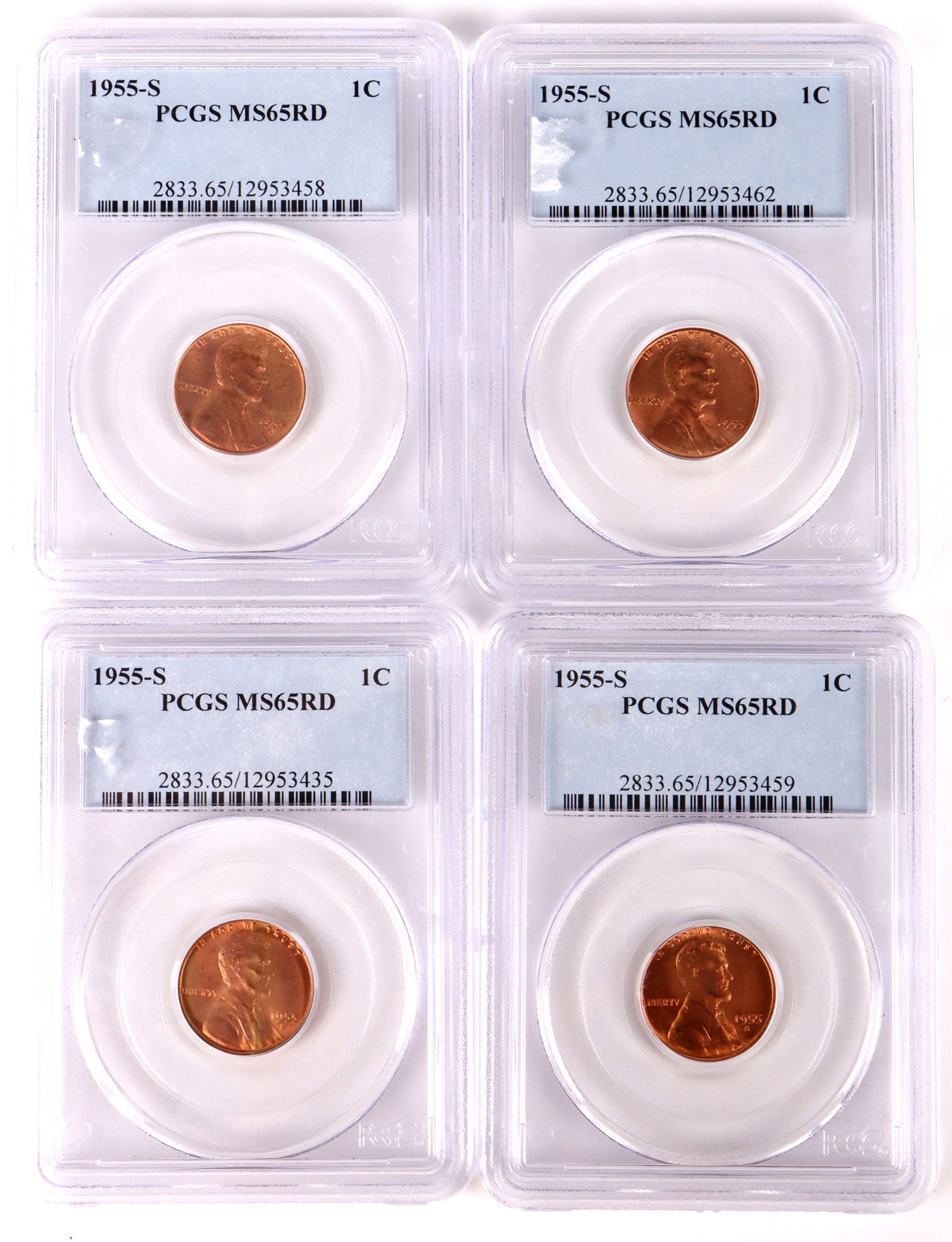 GRADED ABRAHAM LINCOLN U.S. PENNIES - 4 (1 of 4)