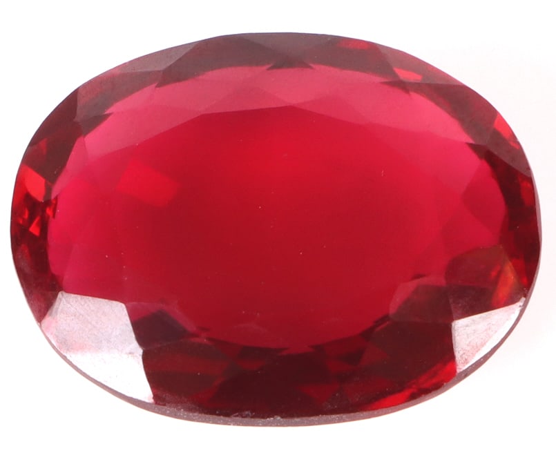 49.00CT GENUINE LOOSE RED OVAL RUBY W/ CERT. (1 of 2)