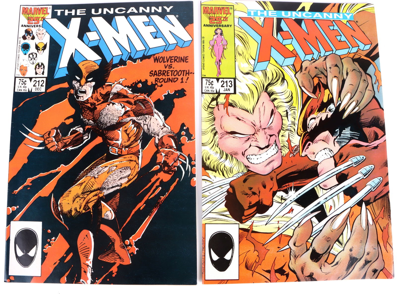 UNCANNY X-MEN #212 & #213 - 1ST SABERTOOTH FIGHT (1 of 5)