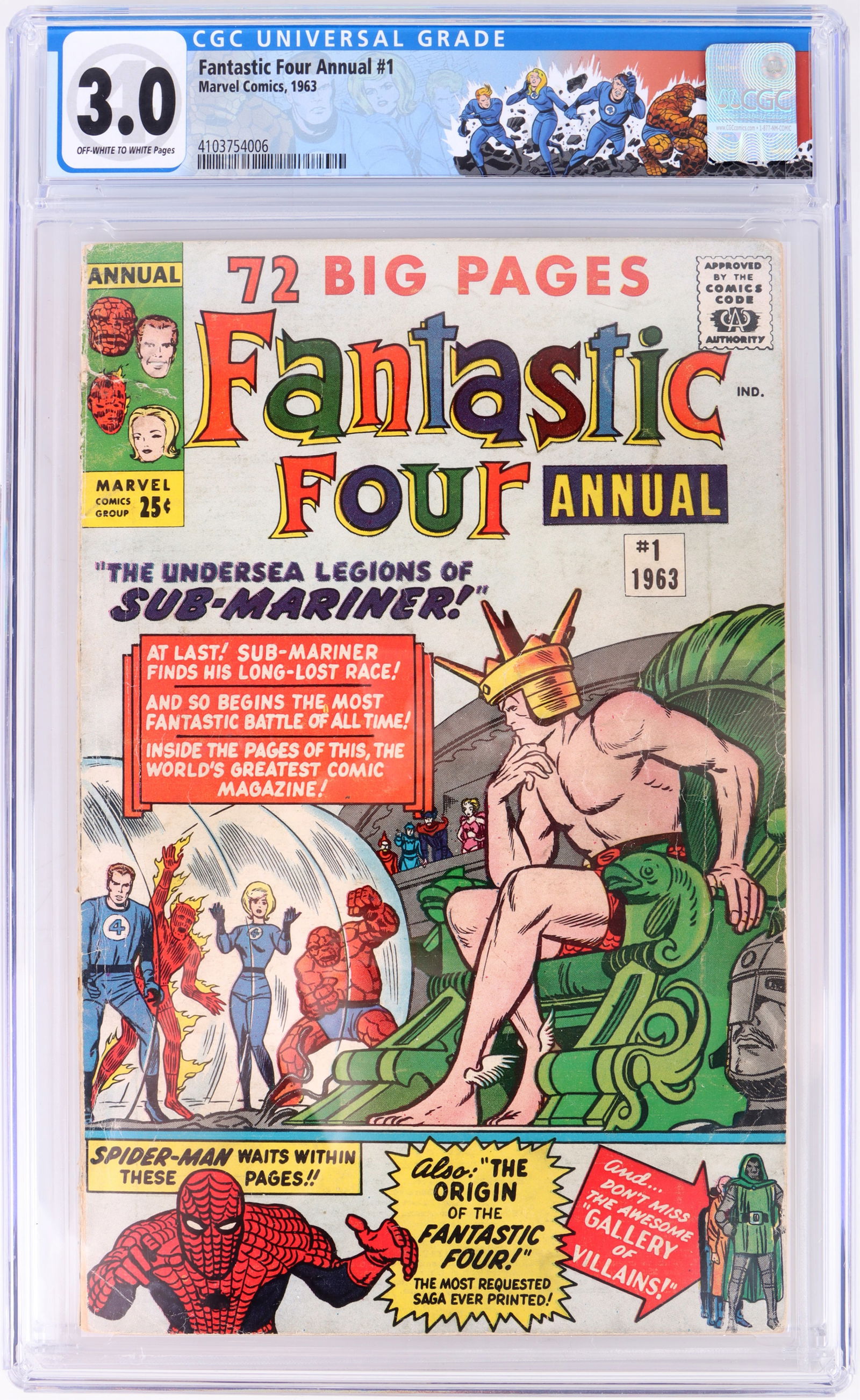 FANTASTIC FOUR ANNUAL #1 CGC GRADED 3.0 (1 of 4)