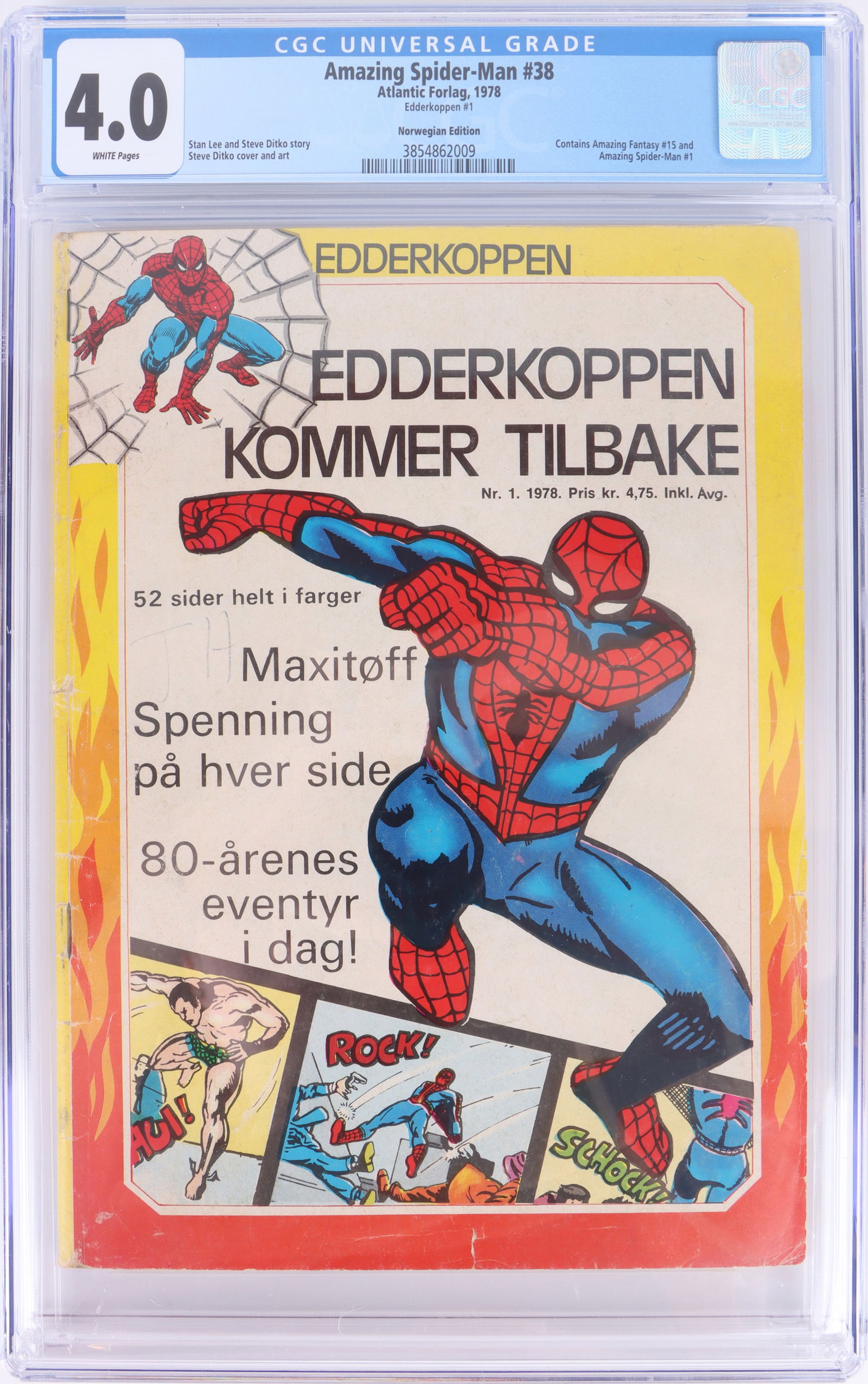 Amazing Spider Man 38 Norwegian Ed. Cgc 4.0