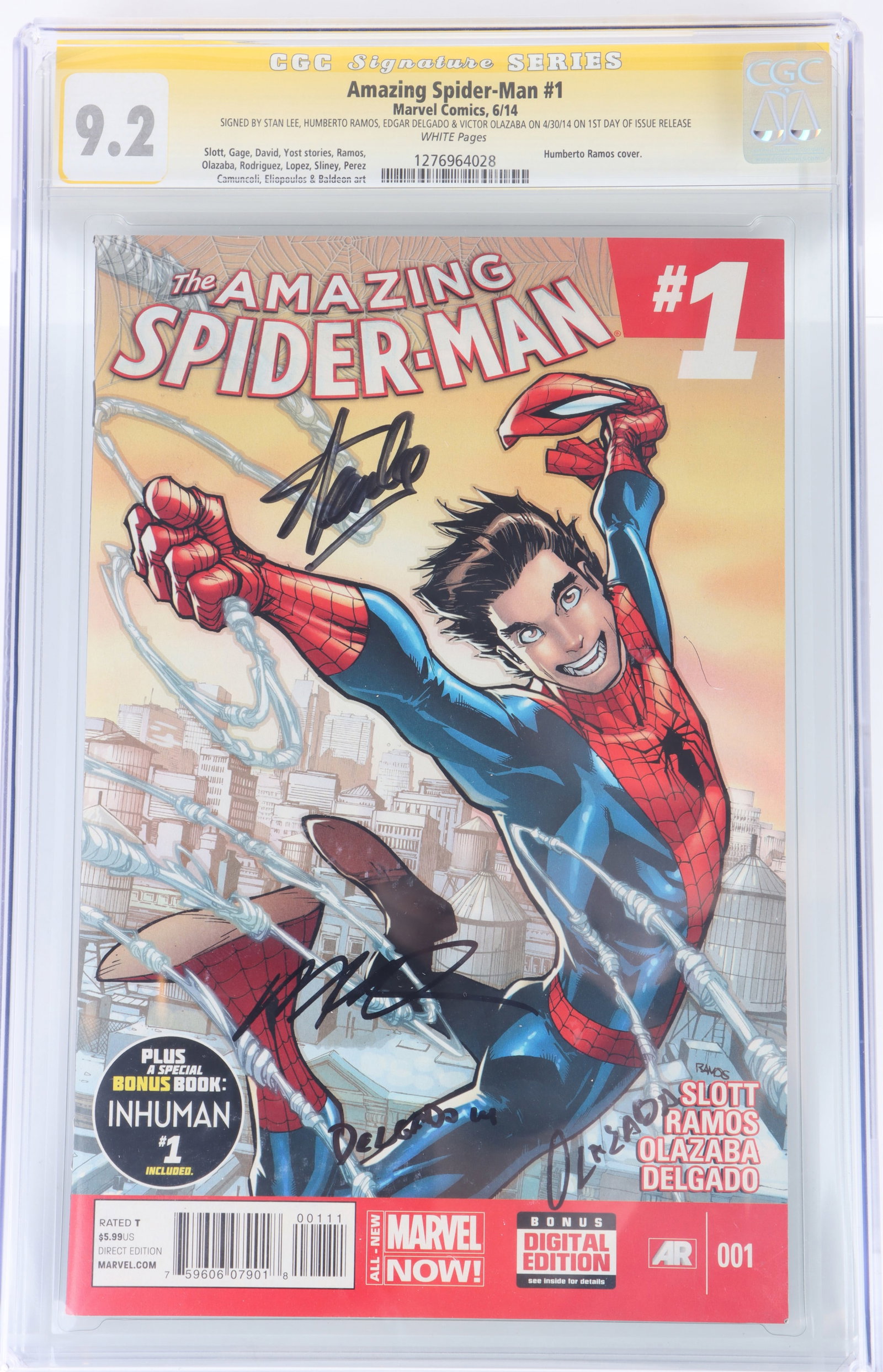 STAN LEE & OTHERS SIGNED AMAZING SPIDER-MAN #1 9.2 (1 of 5)