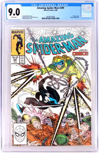 CGC 9.0 AMAZING SPIDER-MAN #299- 2ND VENOM CAMEO: 164151 CGC 9.0 AMAZING SPIDER-MAN #299- 2ND VENOM CAMEO CGC 9.0 Amazing Spider-Man #299 - 2nd Venom Cameo. Includes: 2nd cameo appearance of Venom. ?? Debatable Firsts: Todd McFarlane explainsin an in