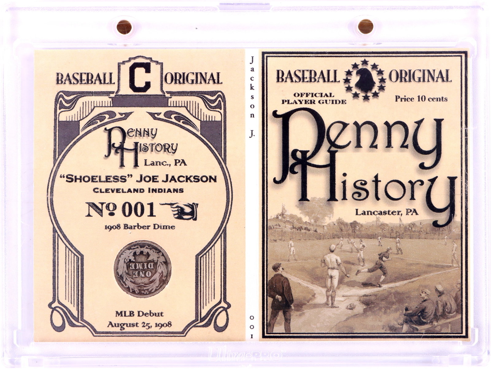 JOE JACKSON PENNY HISTORY 1908 BARBER DIME (1 of 2)