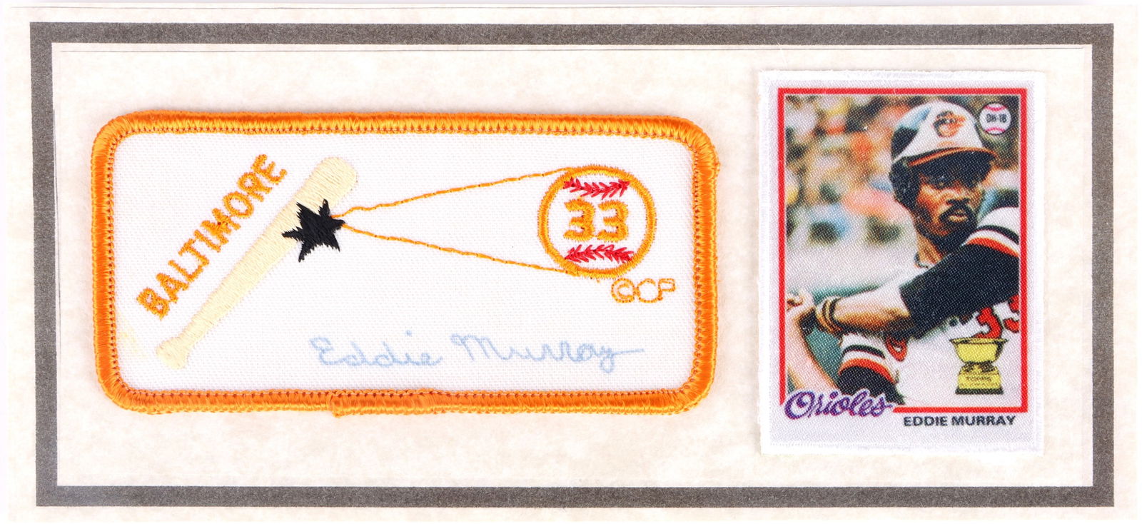 EDDIE MURRAY JERSEY & AUTOGRAPHED CARD PATCH (1 of 3)