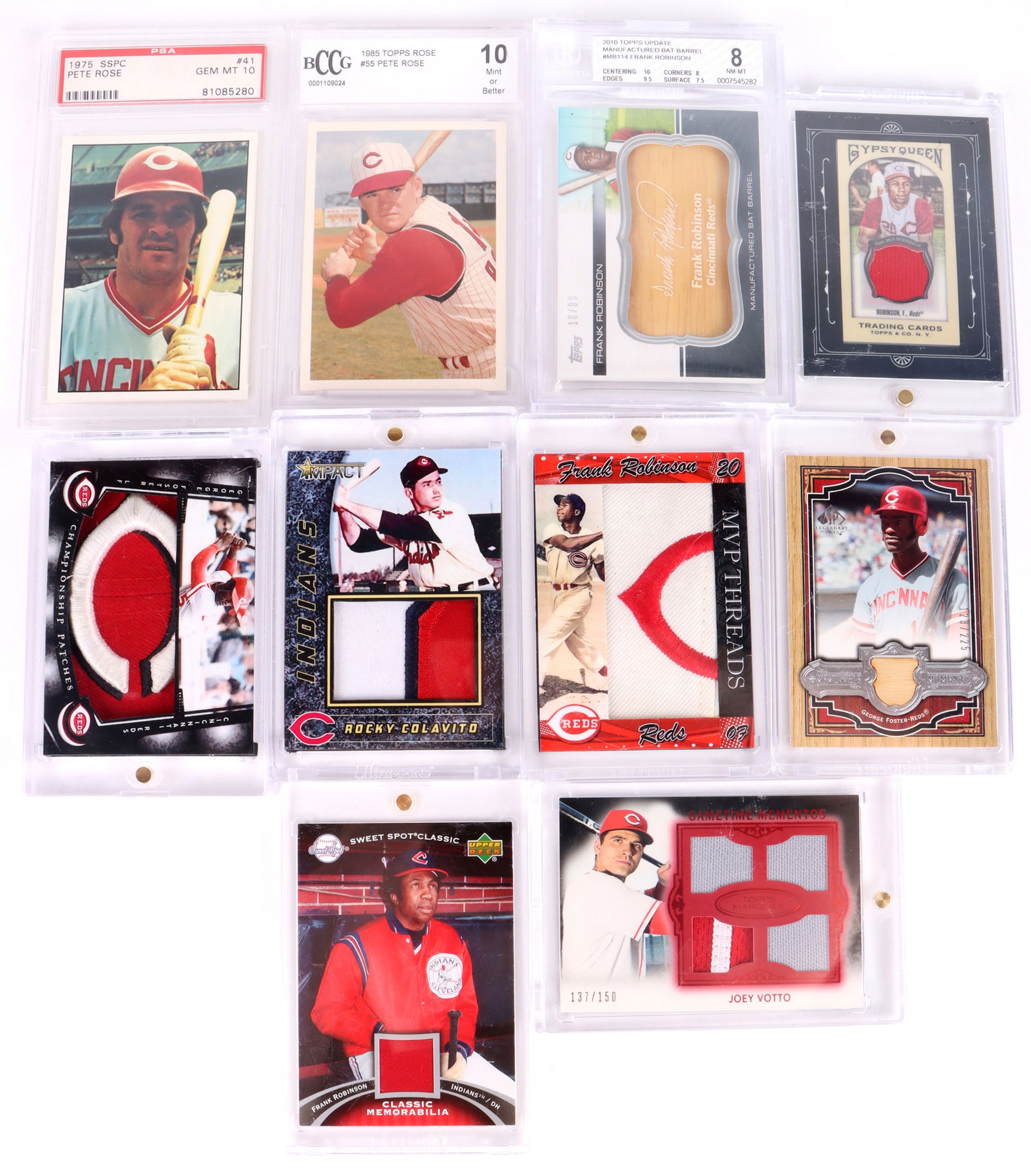 CINCINNATI REDS GRADED & GAME-USED MEMORABLILA(10) (1 of 6)